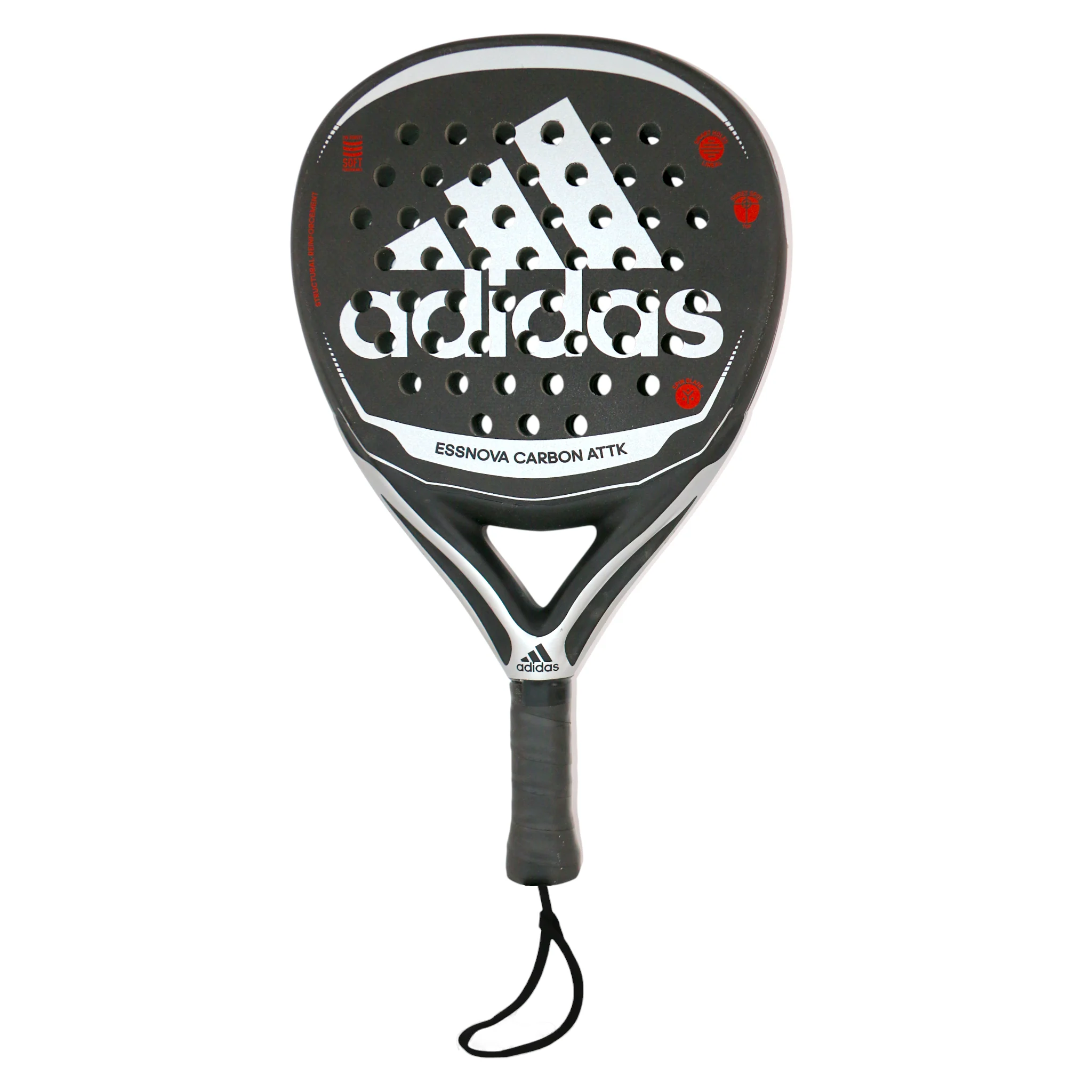adidas essnova padel racket carbon fiber black silver