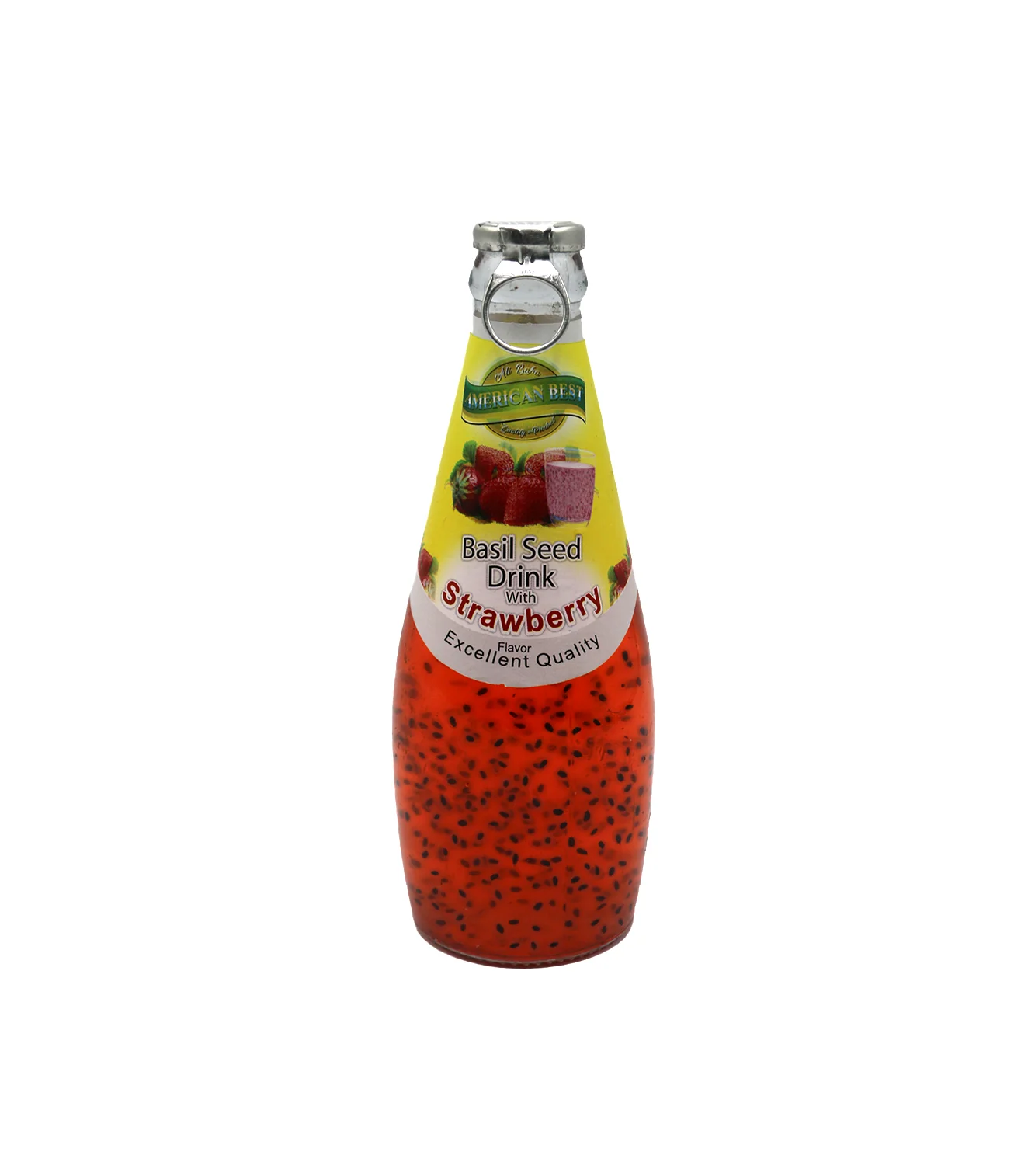american best basil seed drink strawberry 290ml