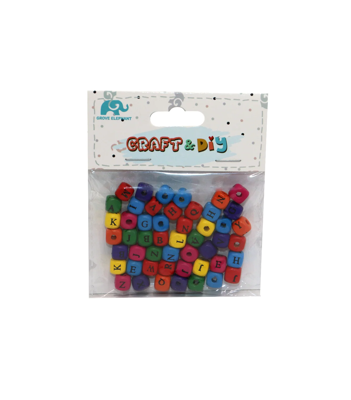 art and craft multi square alphabet beads 1170 - Image 2