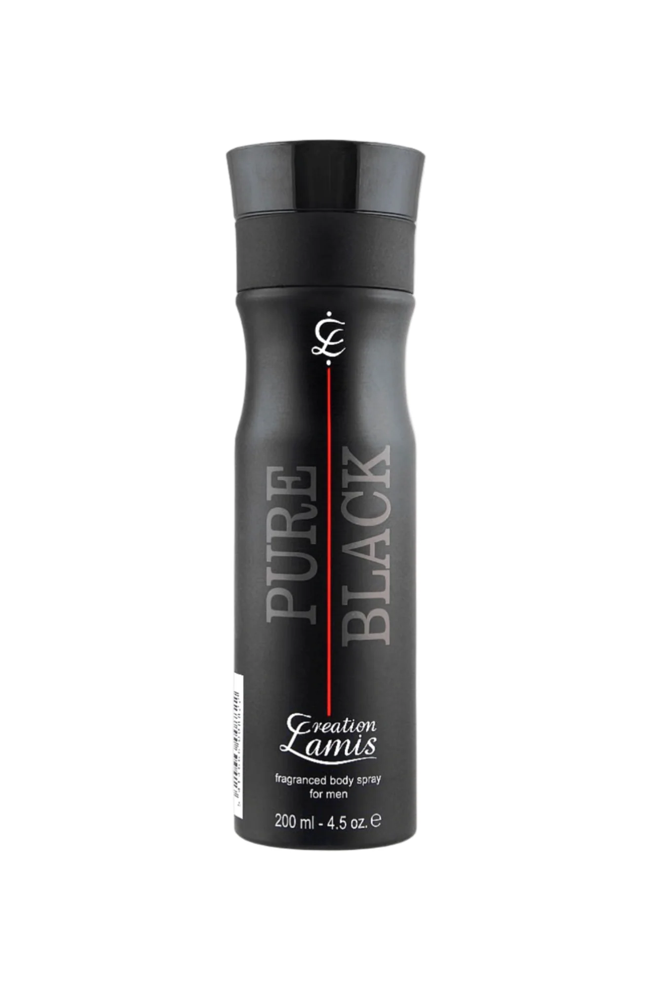 lamis body spray pure black 200ml for men