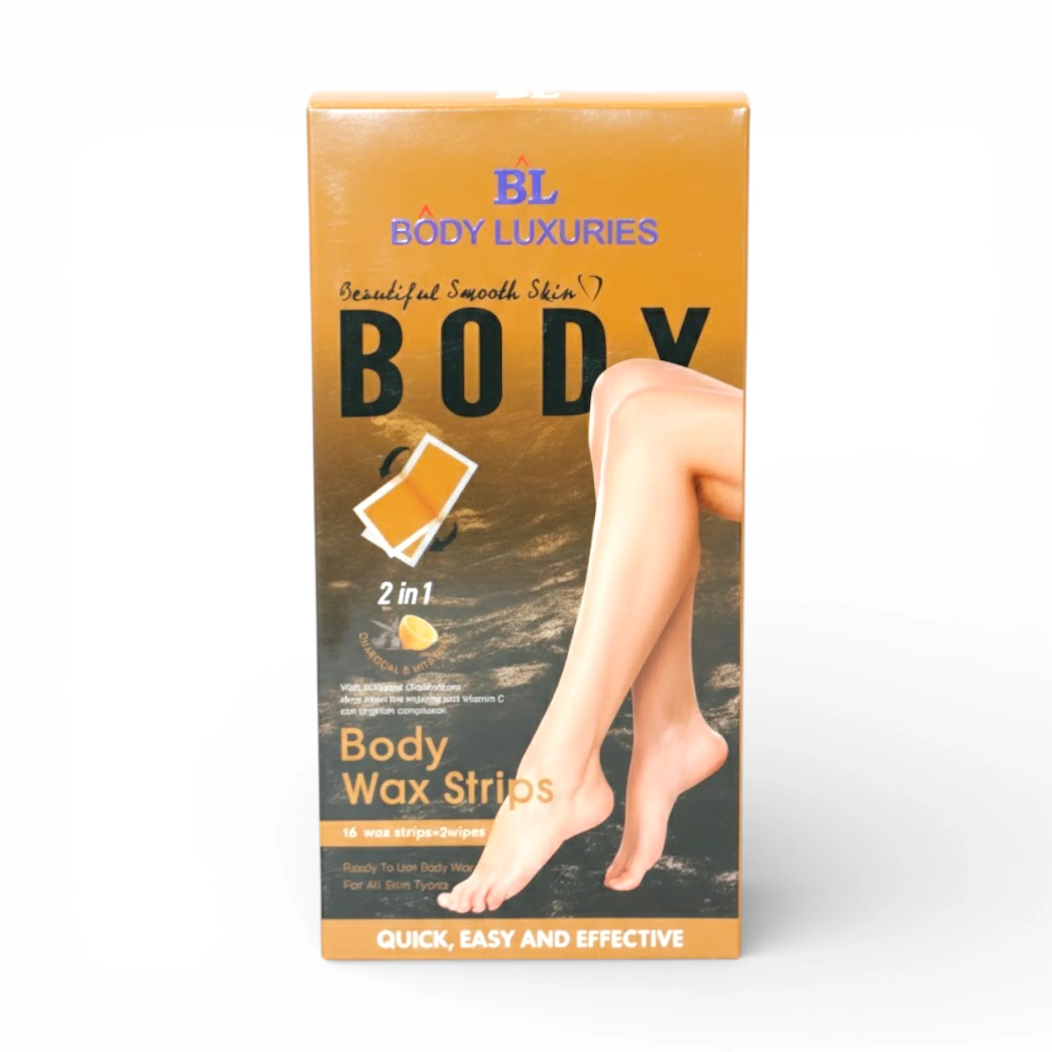 body luxuries body wax strips 16pc+2wipes