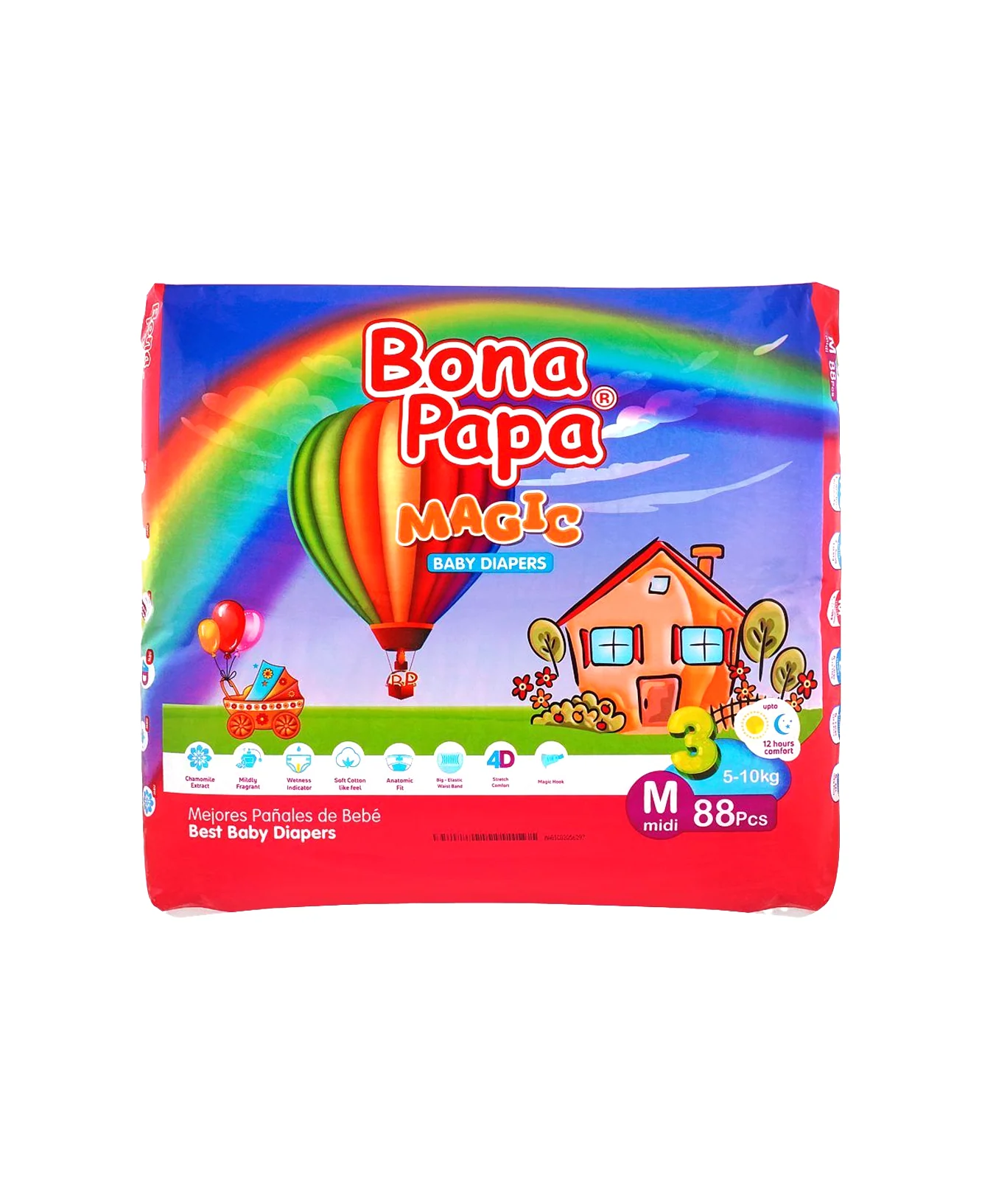 bona papa diapers mega m midi 80pc
