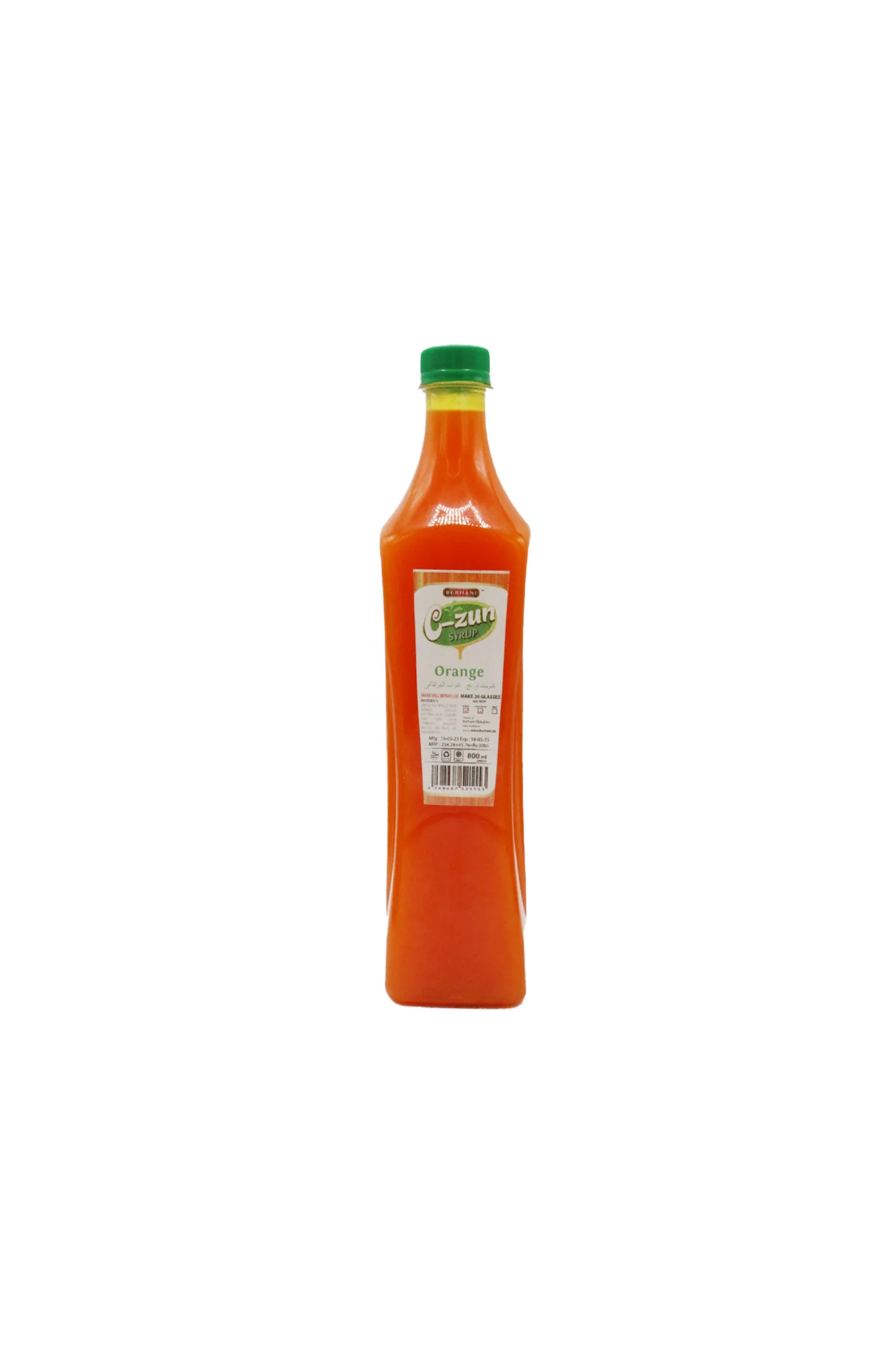 burhani syrup orange pulpy 800ml