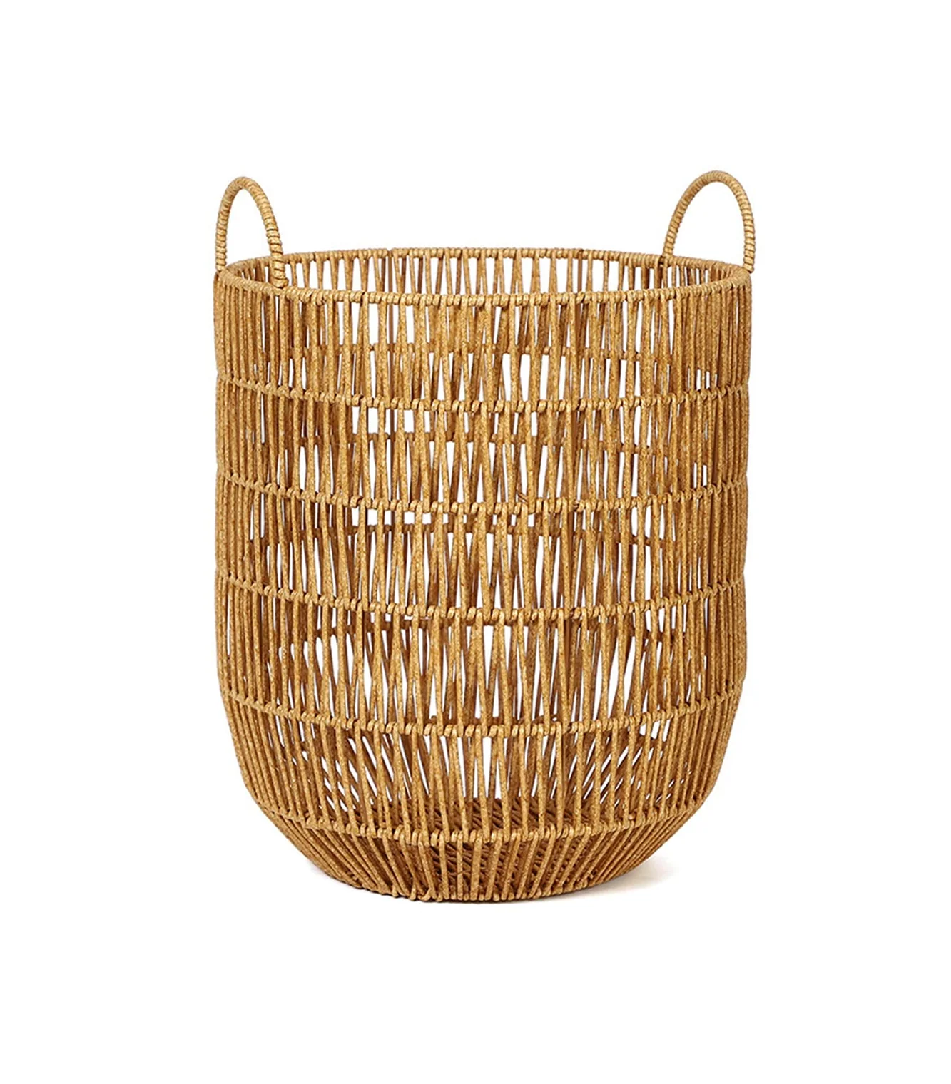 cane laundry basket large round china 601-26