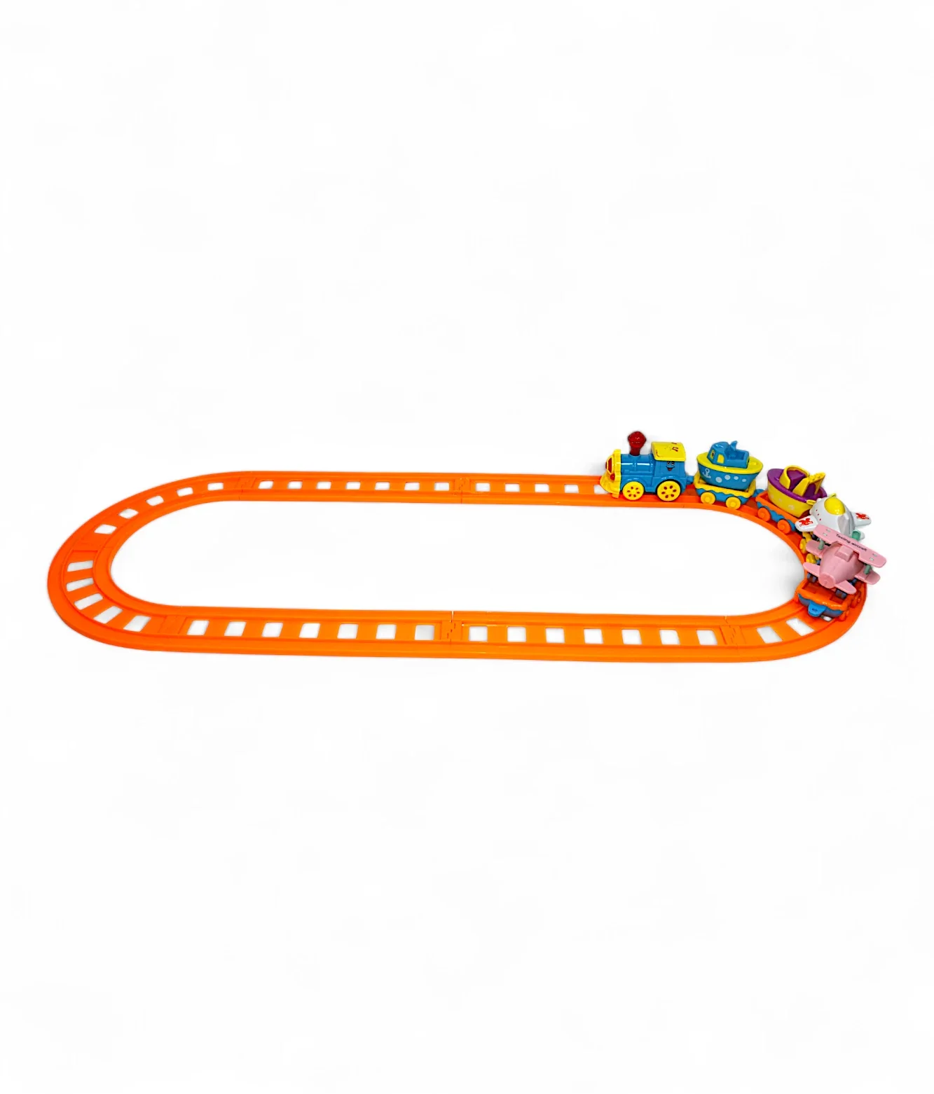 cartoon train track set