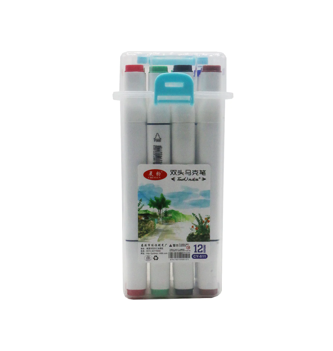 chenyun color marker 2in1 12pc china cy-811