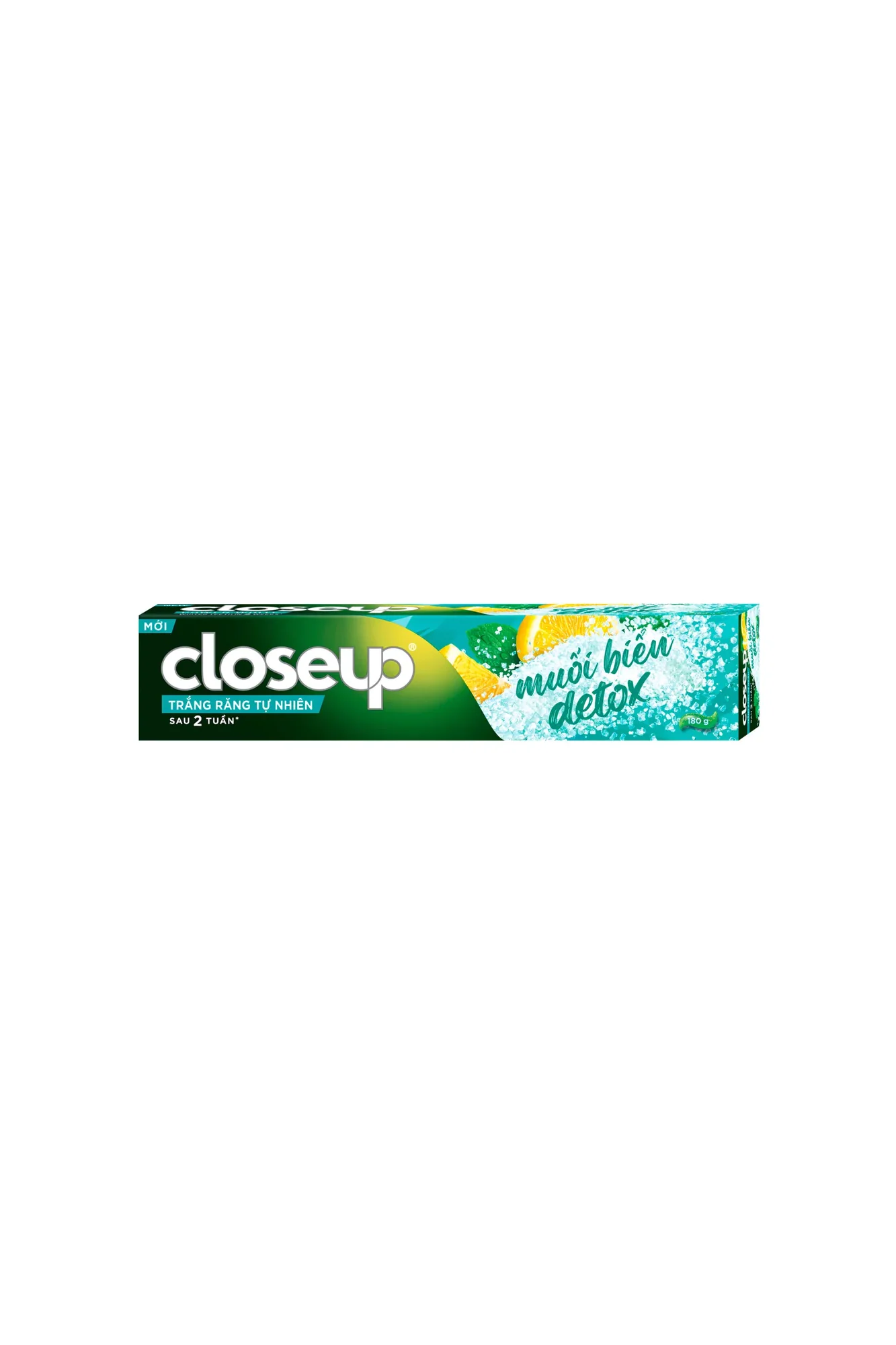 close up toothpaste power white sea salt 180g