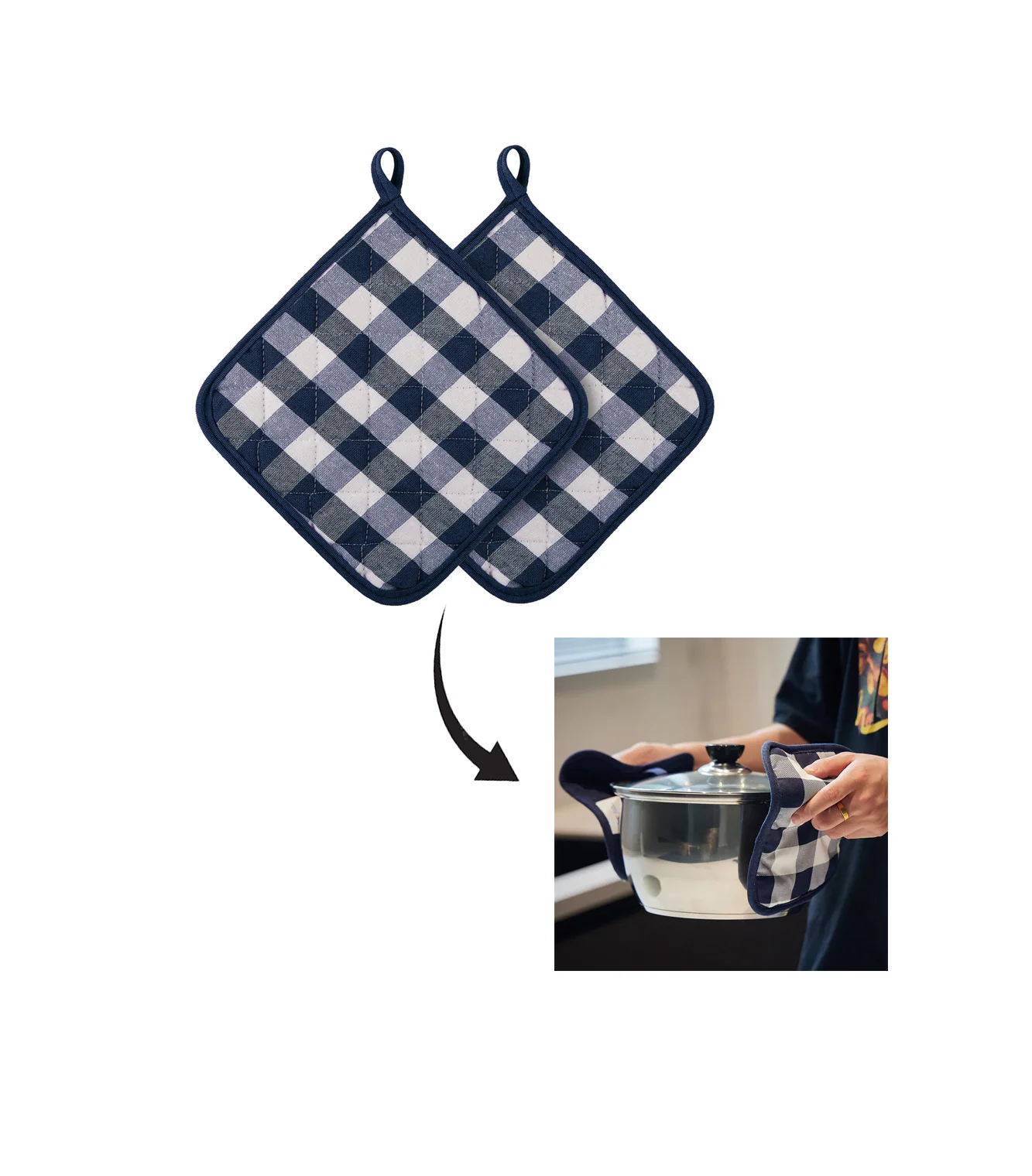 cooking pot holder set export 2pc classic 1398