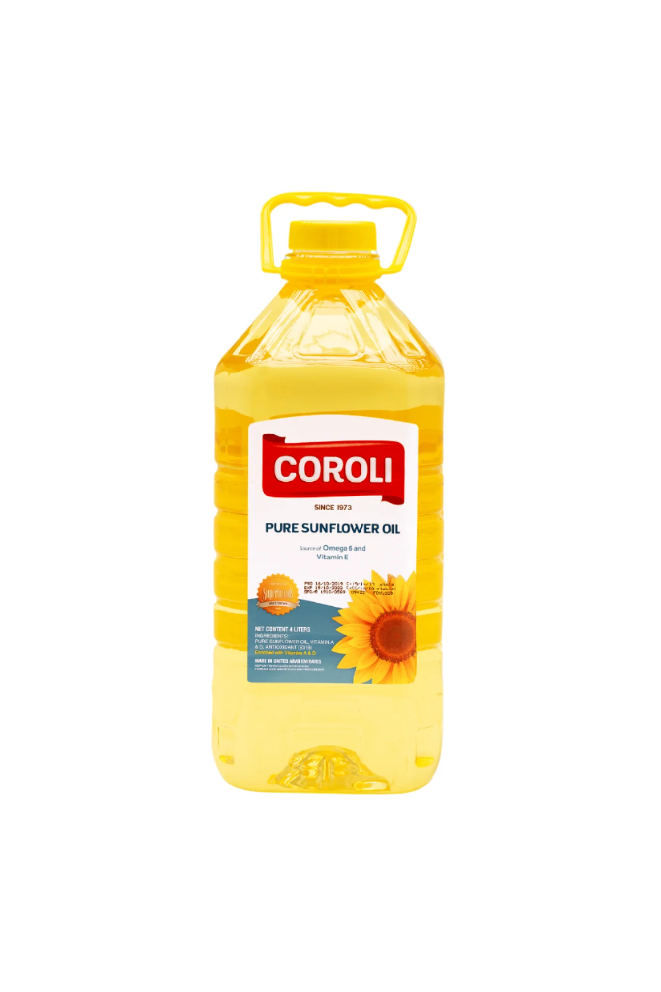 coroli sunflower oil 4l