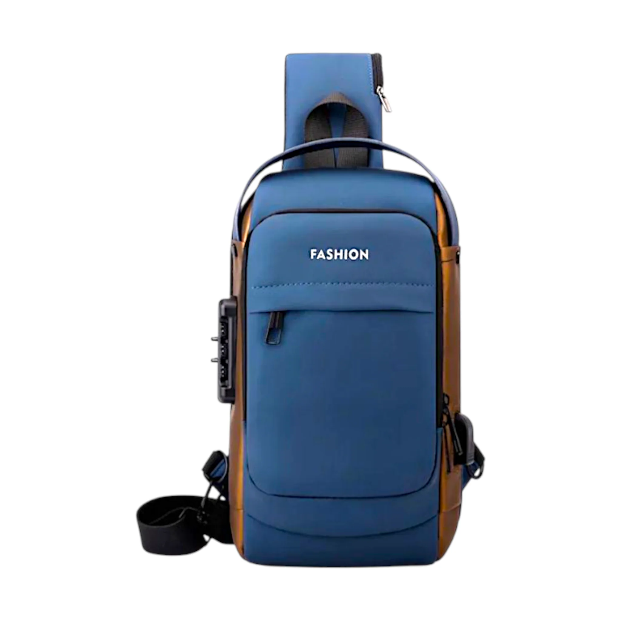 cross body bag blue gold china 9049