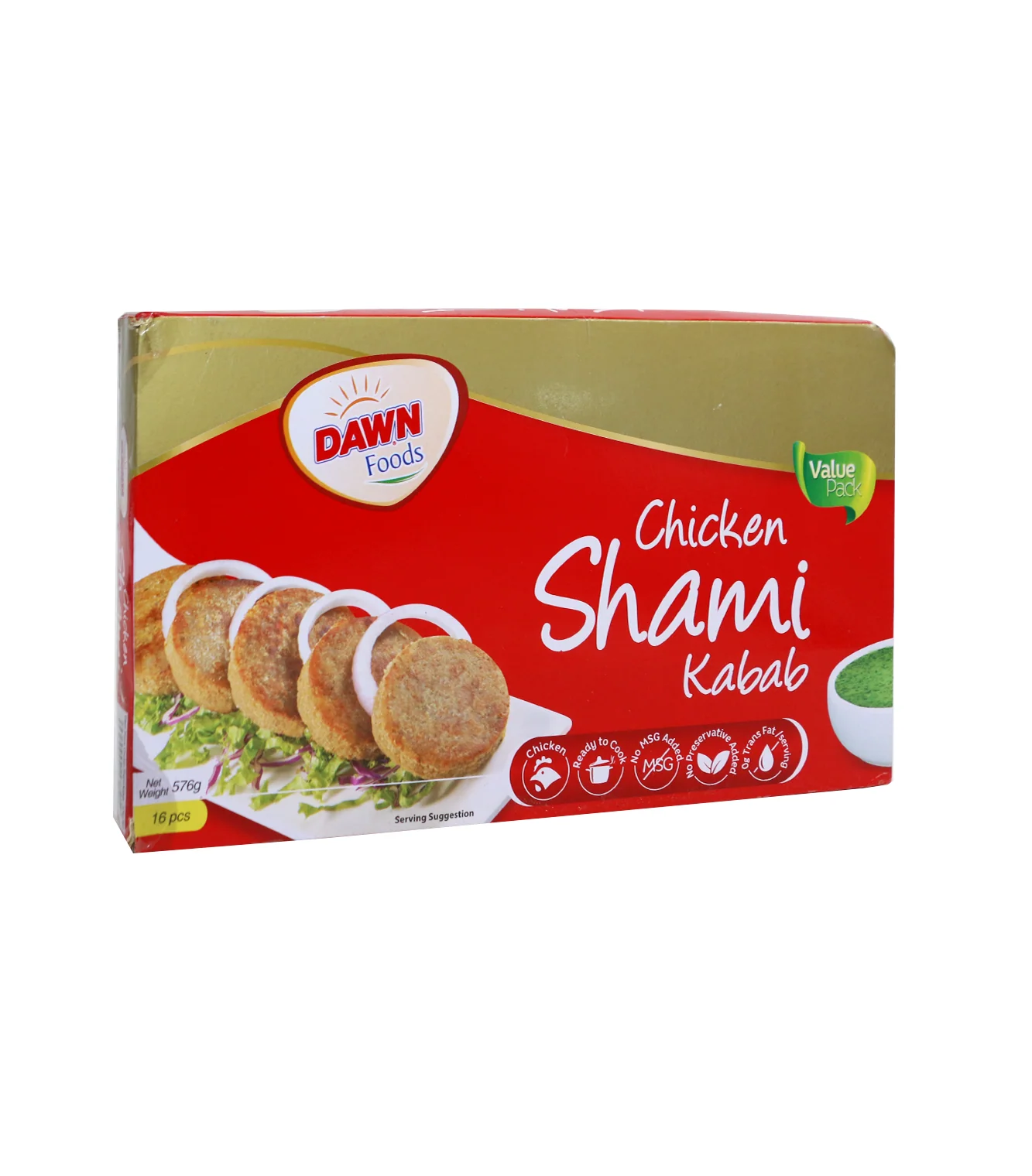 dawn shami kabab 576g 16pc