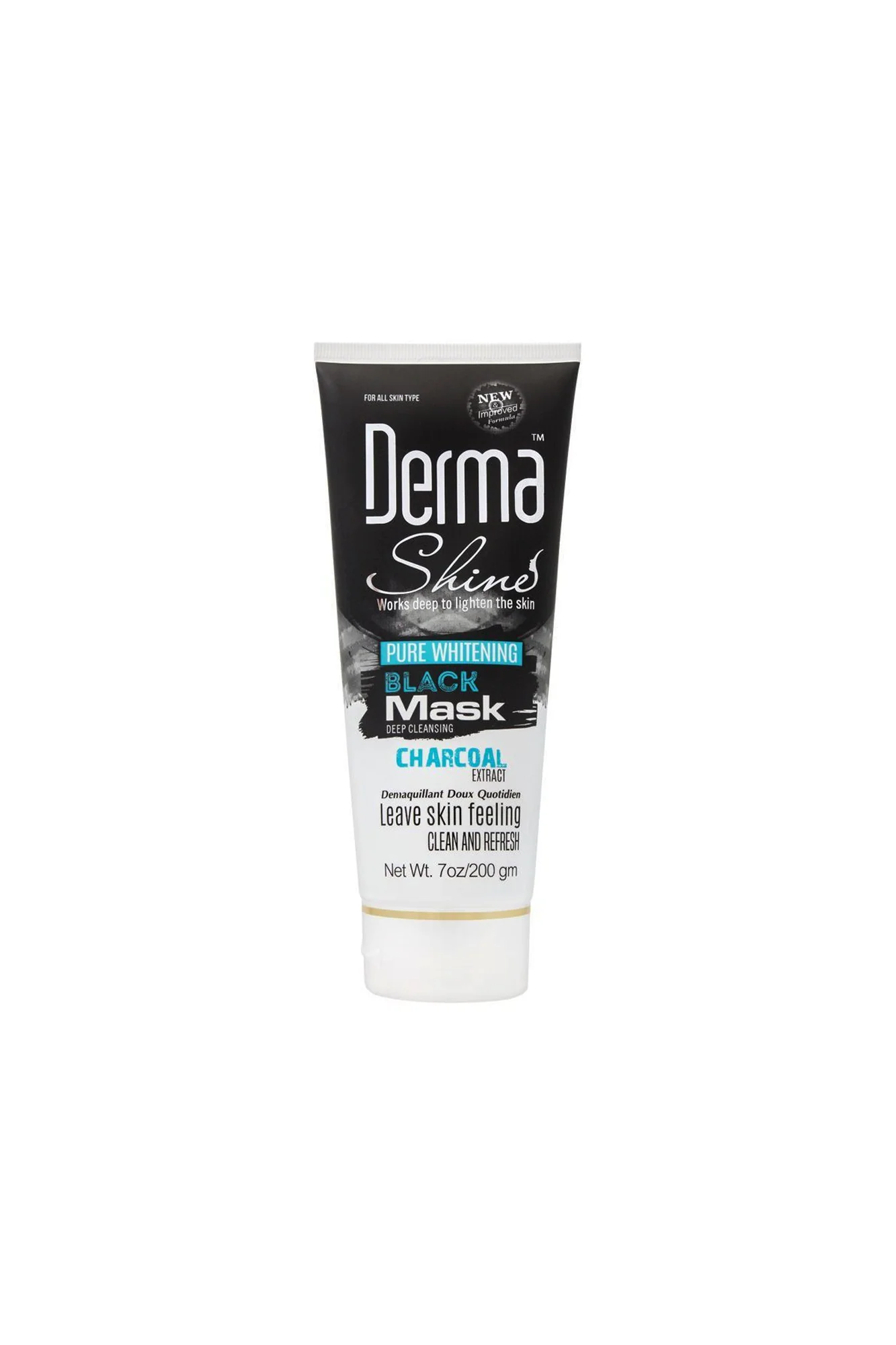 derma shine black mask charcoal 200g germany