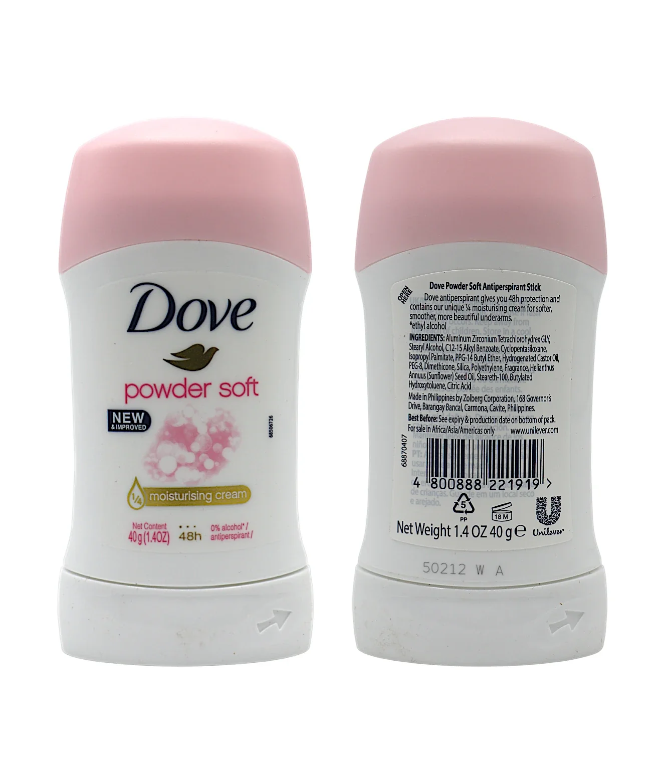 dove roll on stick powder soft 40g