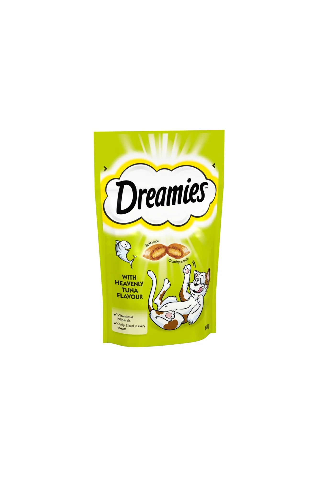 dreamies cat treat biscuit heavenly tuna 60g