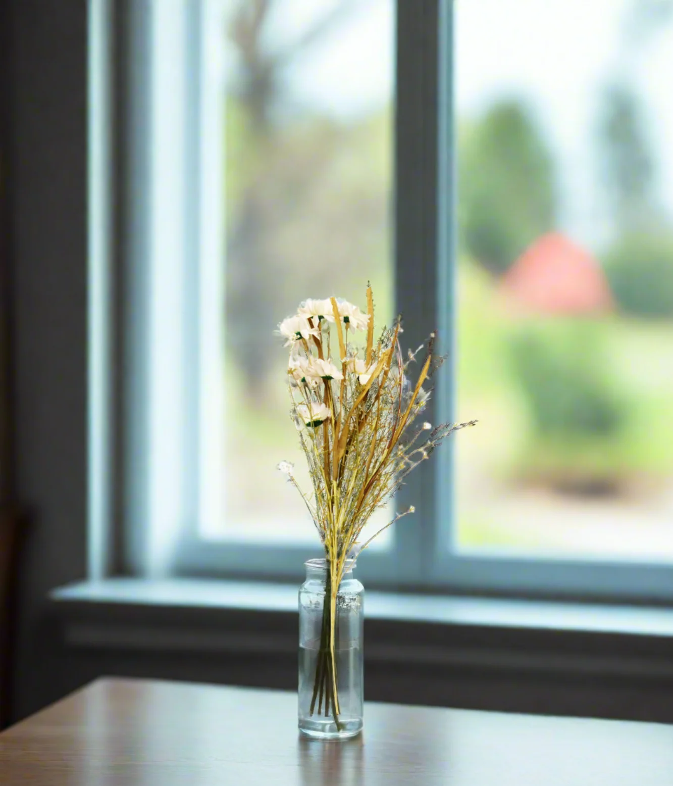 dry flower bunch light off white 22'' china 0876-16