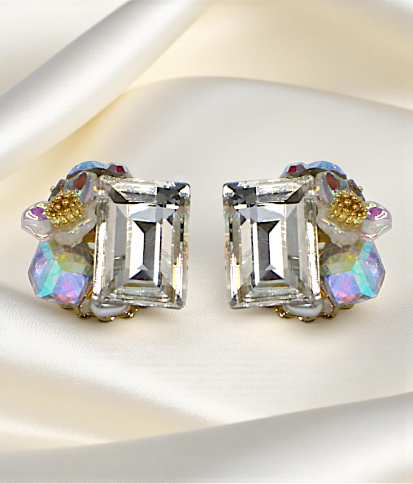 ear ring untique shiny crystal stone china