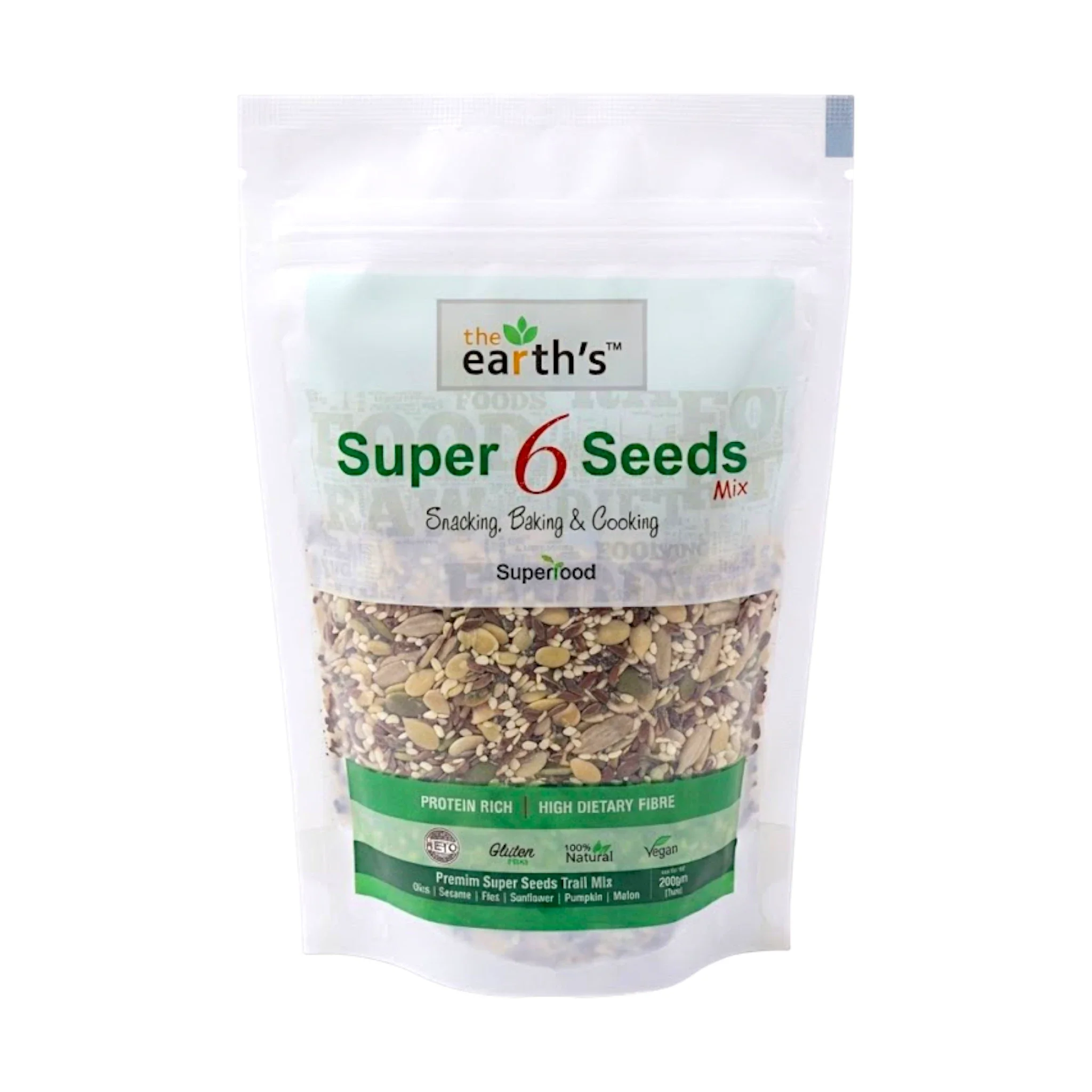 earths super 6 seeds mix 200g