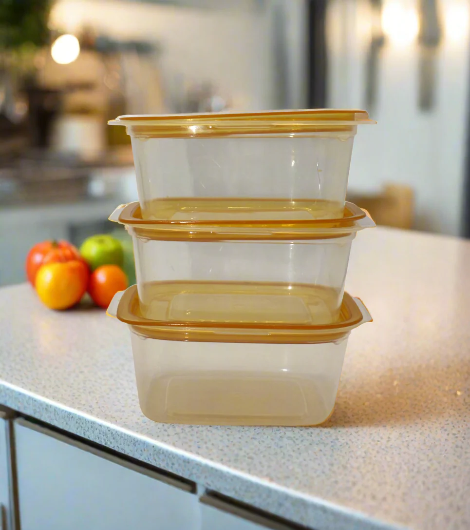 plastic food container 3pc 630ml pak joy