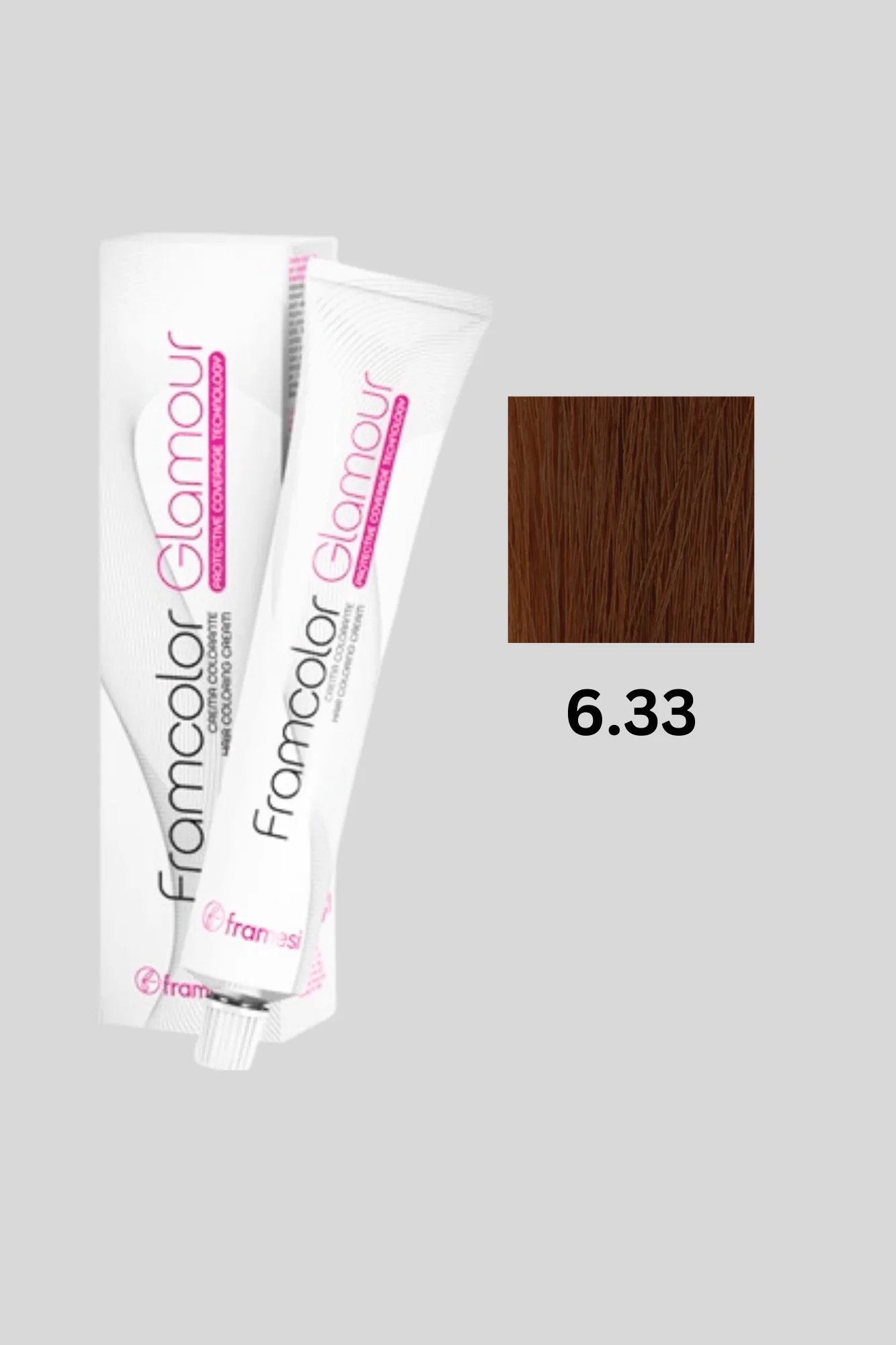 framesi hair color glamour 6.33 dark golden blonde 100ml