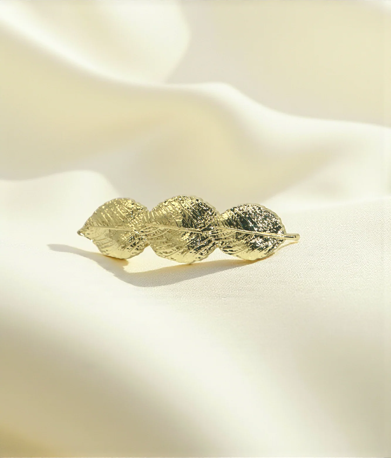 hair clip gold matel leaf china