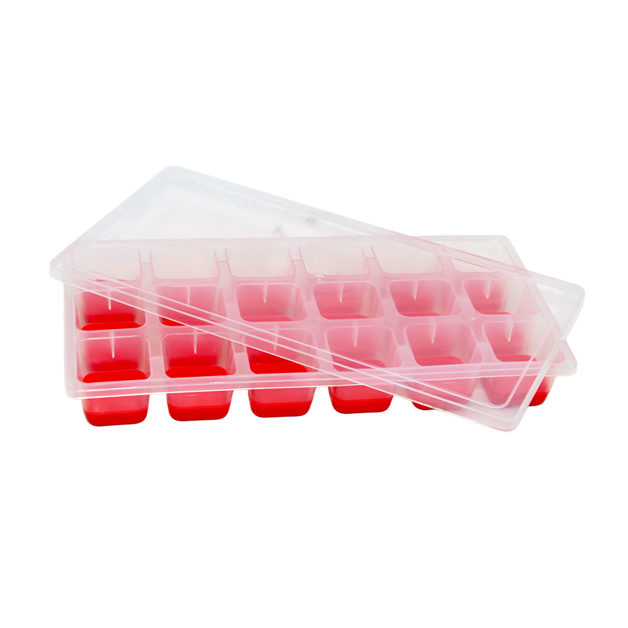 plastic ice cube tray 18s silicon base & lid china