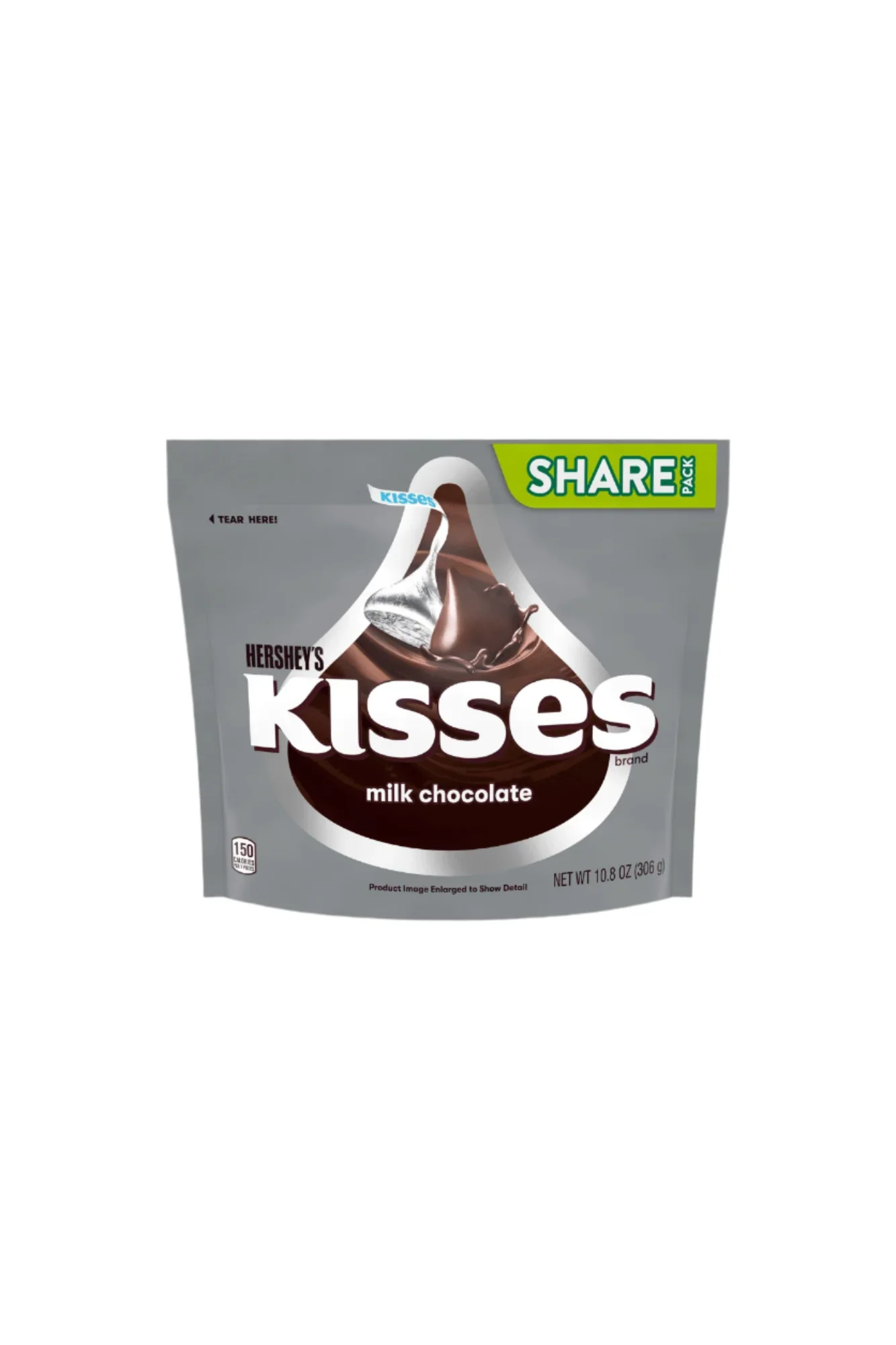 kisses chocolate milk pouch 306g