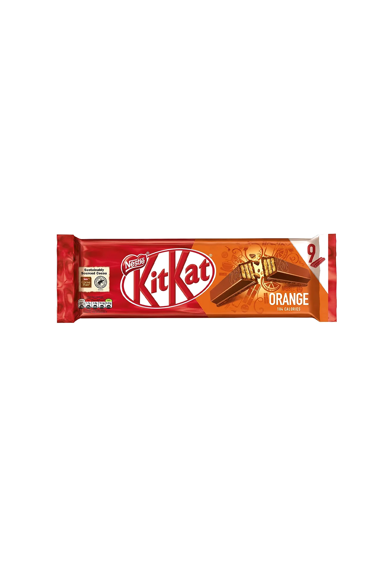 kit kat chocolate orange 9bars 186.7g