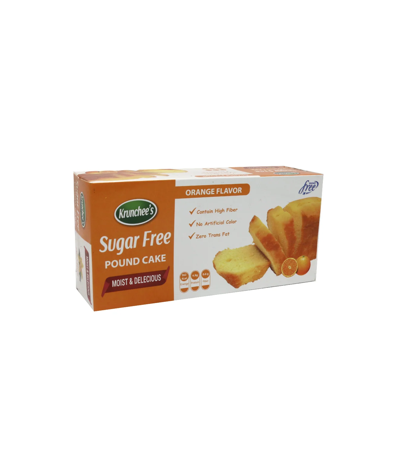 krunchee's orange sugar free pound cake 200g