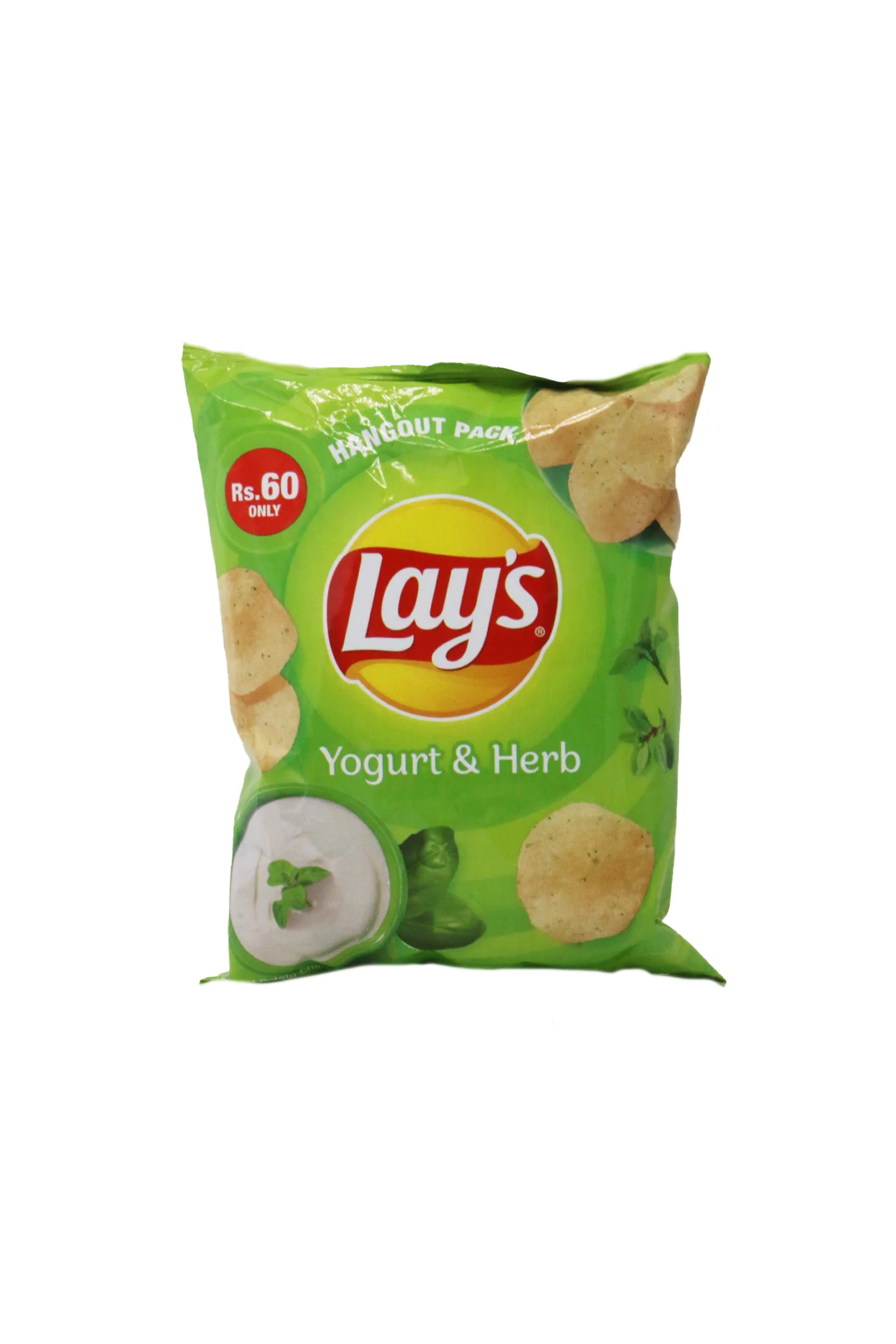 lays yogurt & herb 60rs