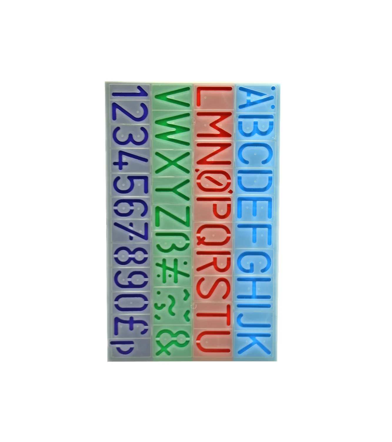 letter combo set stencil 4in1 8053