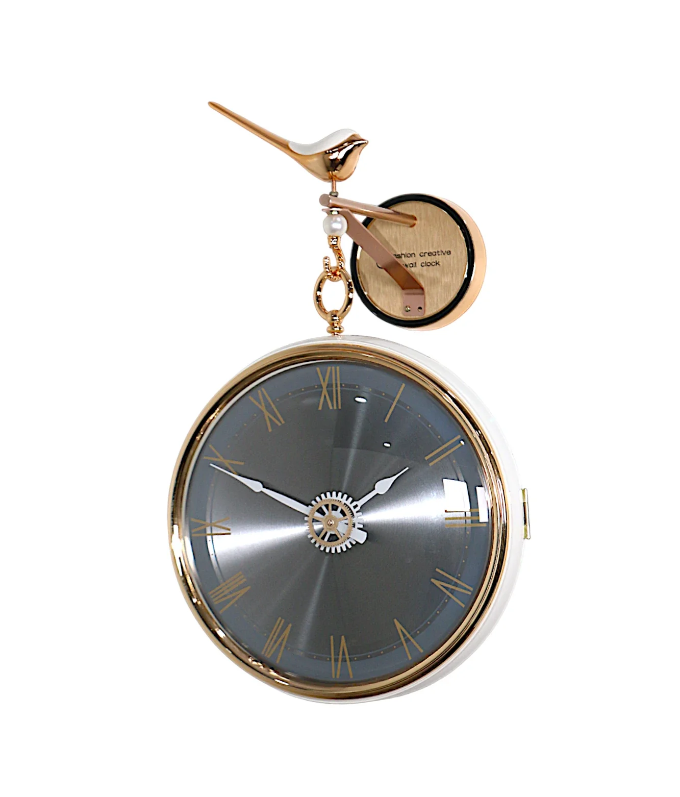lobby clock moving gear white grey china 11.5"x11.5"