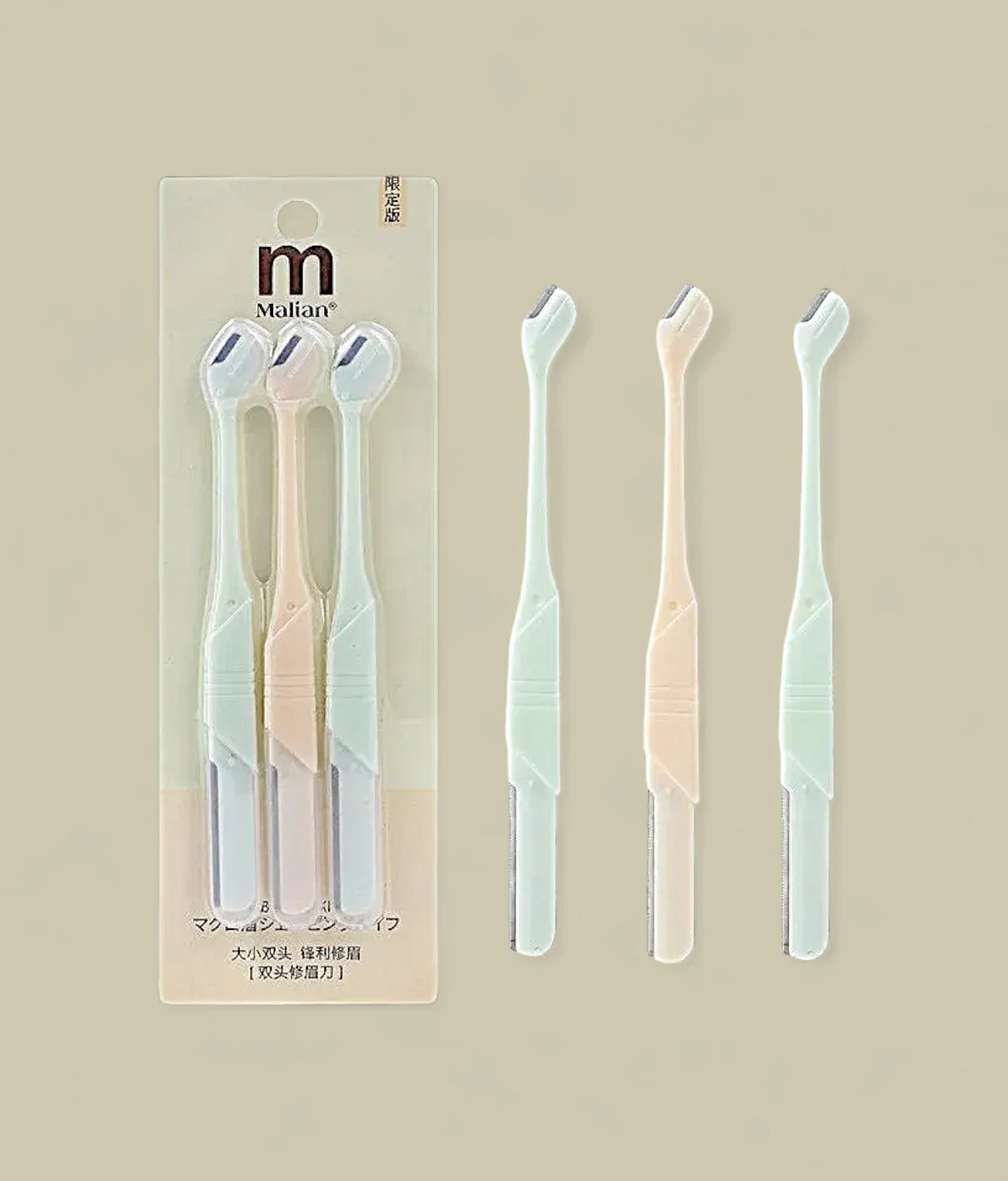 malian eye brow razor 3pc china m-3141