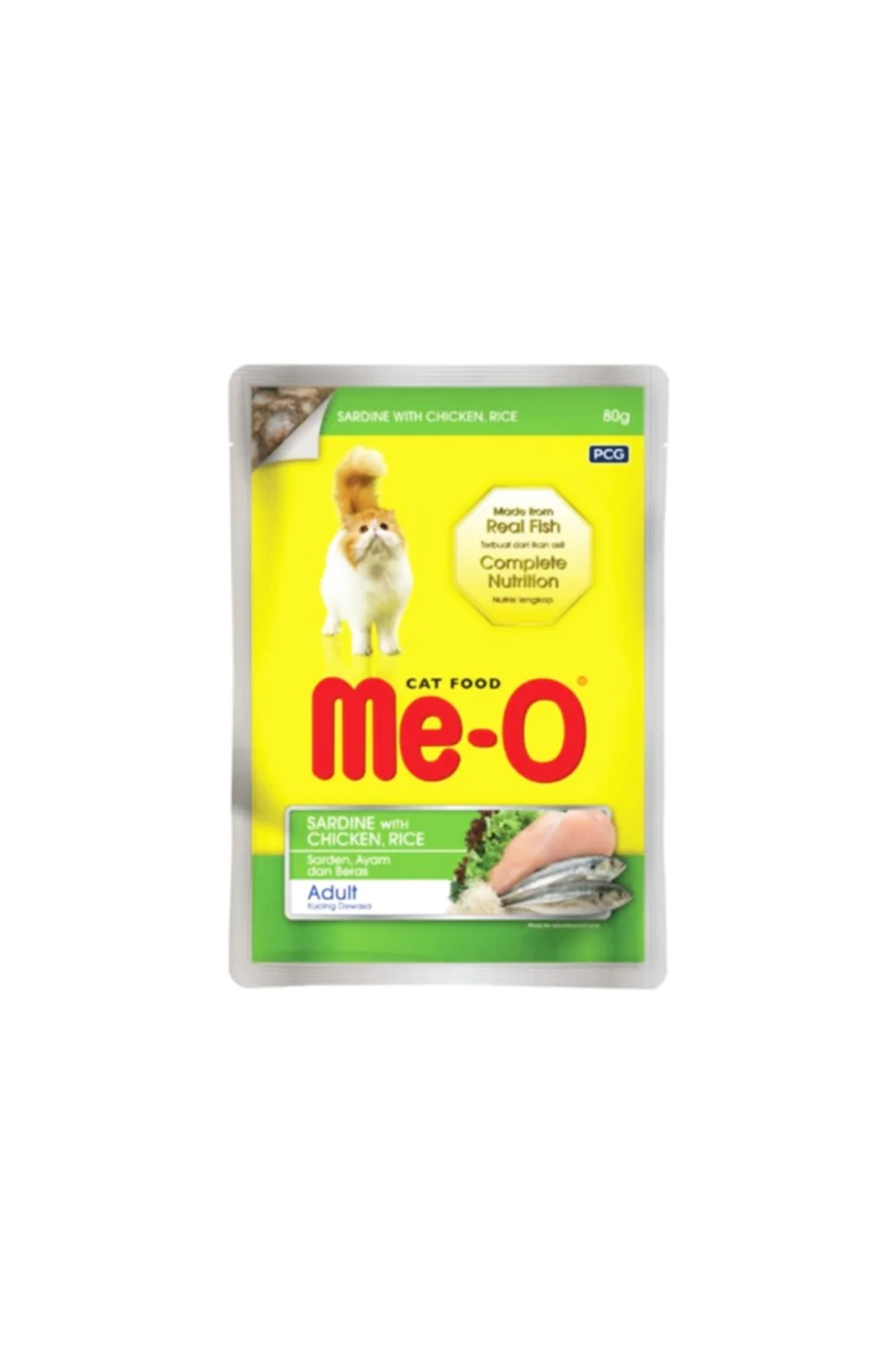me-o cat food chicken & rice 80g