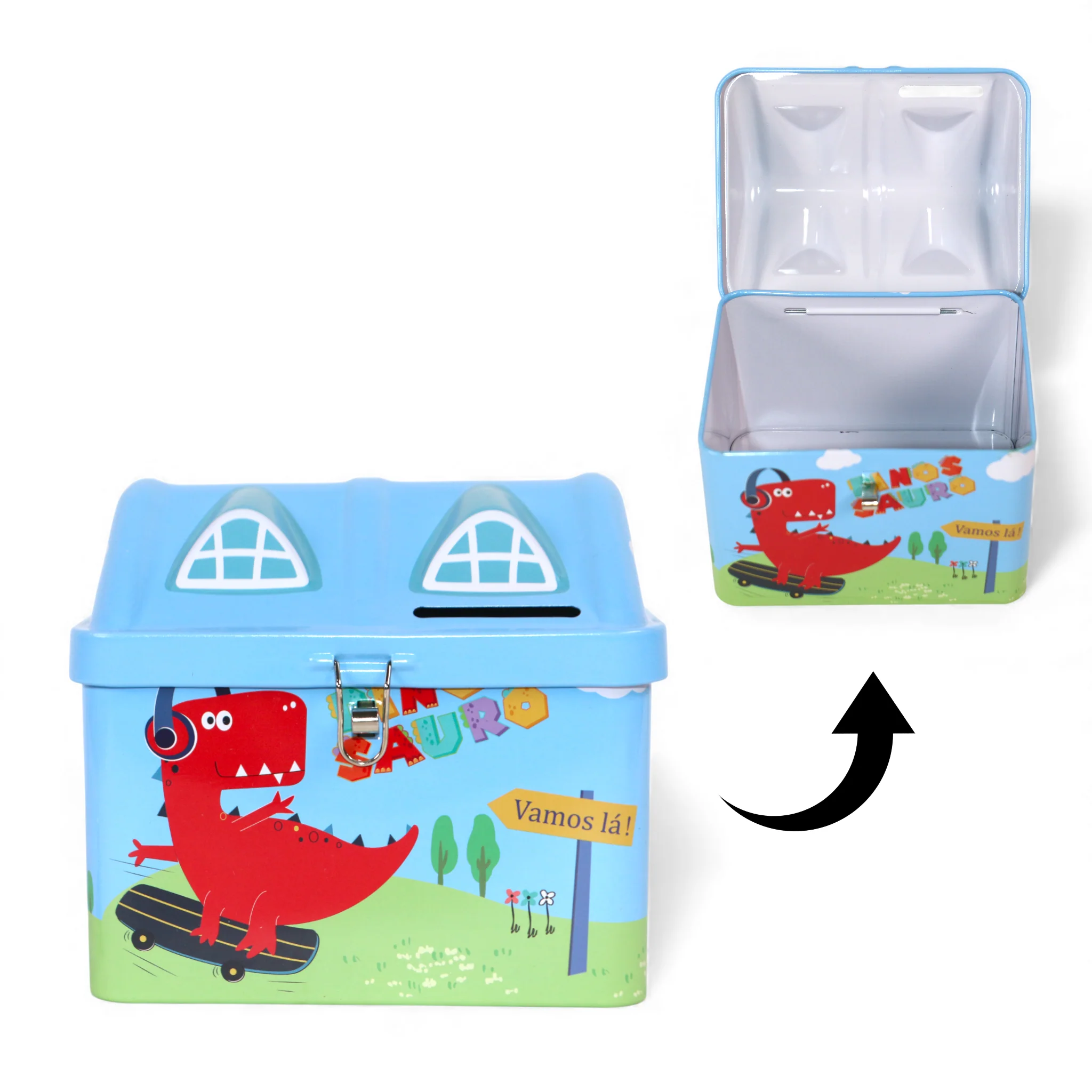 metal money box house shape china 058