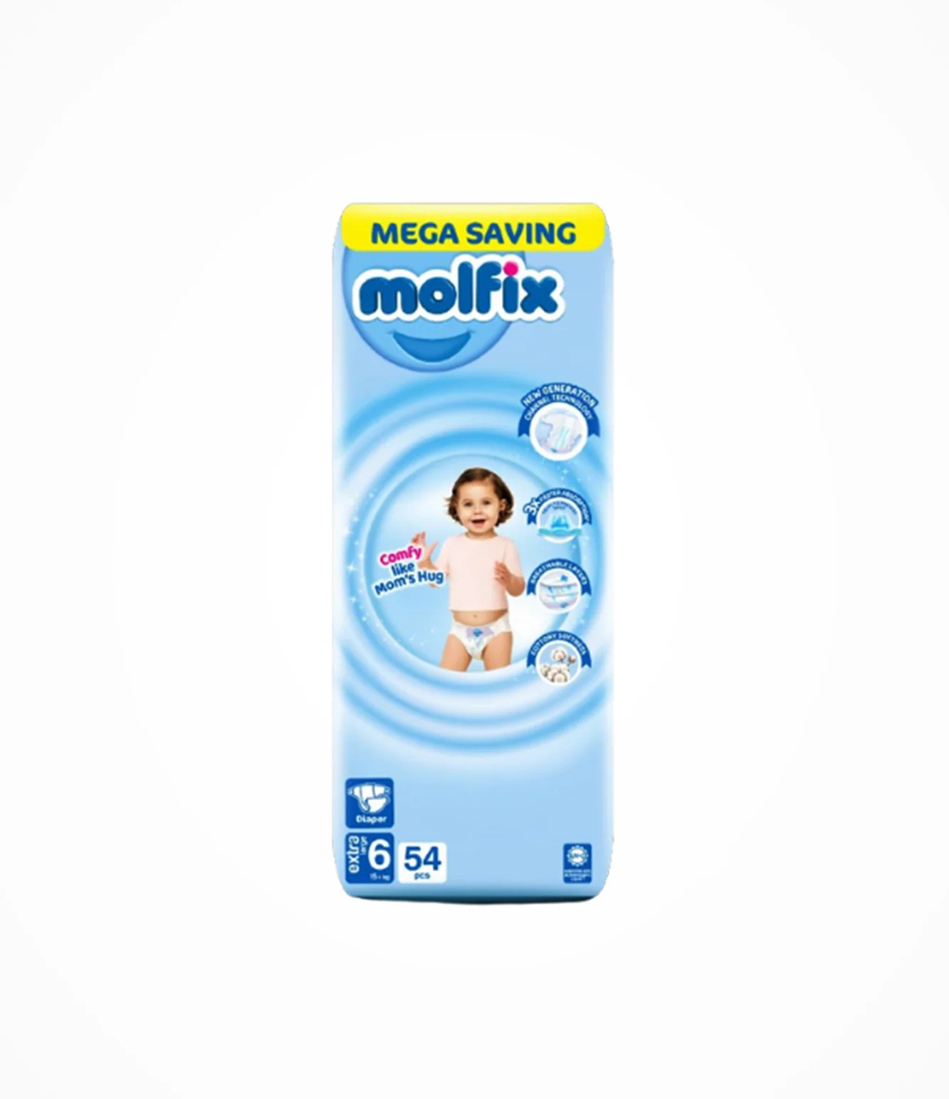 molfix diaper mega pack xl-6 54pc