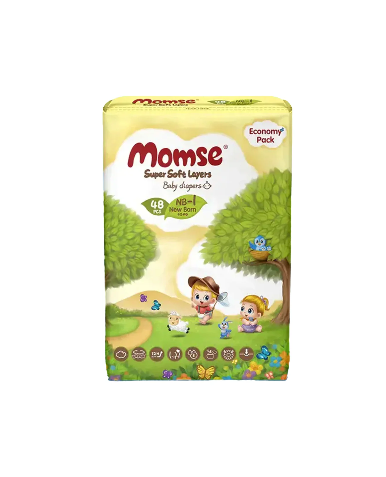 momse diaper economy pack nb-1 48pc