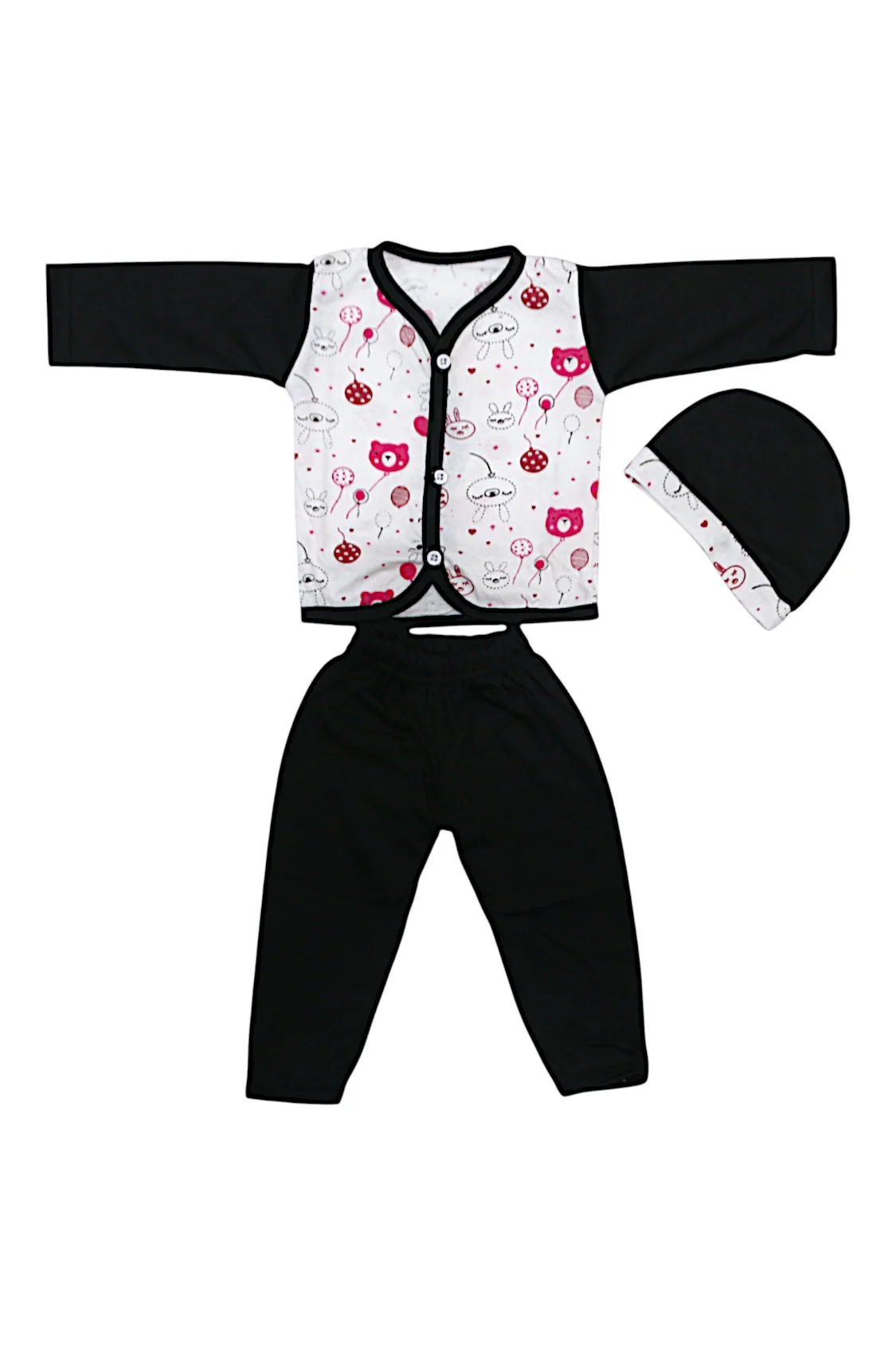 new born baby suit 2pc different print
