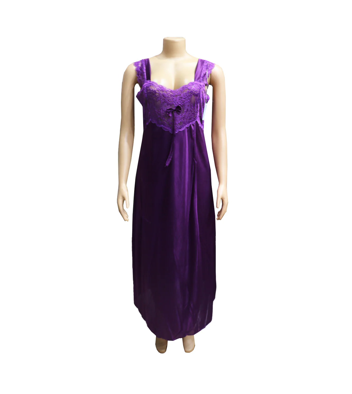 nighty silk long 1pc purple