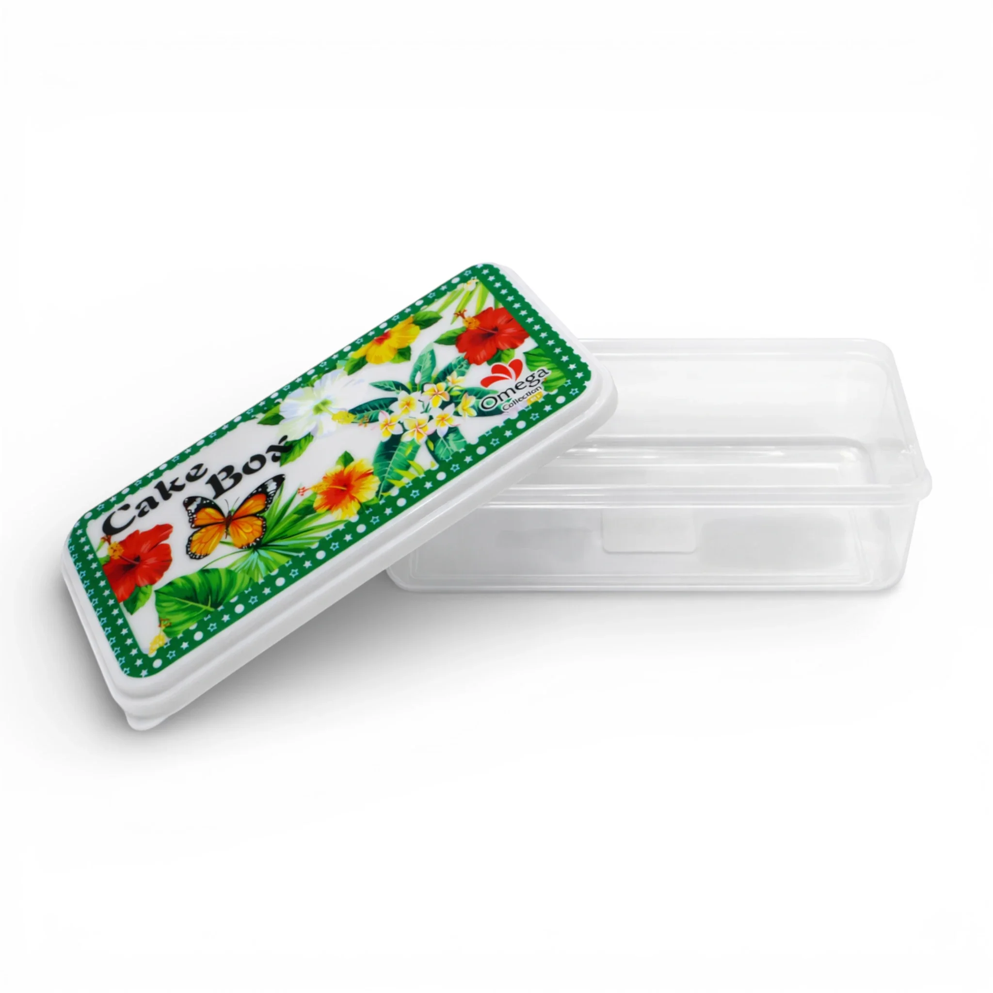 plastic box 1pc rectangle pak cake omega