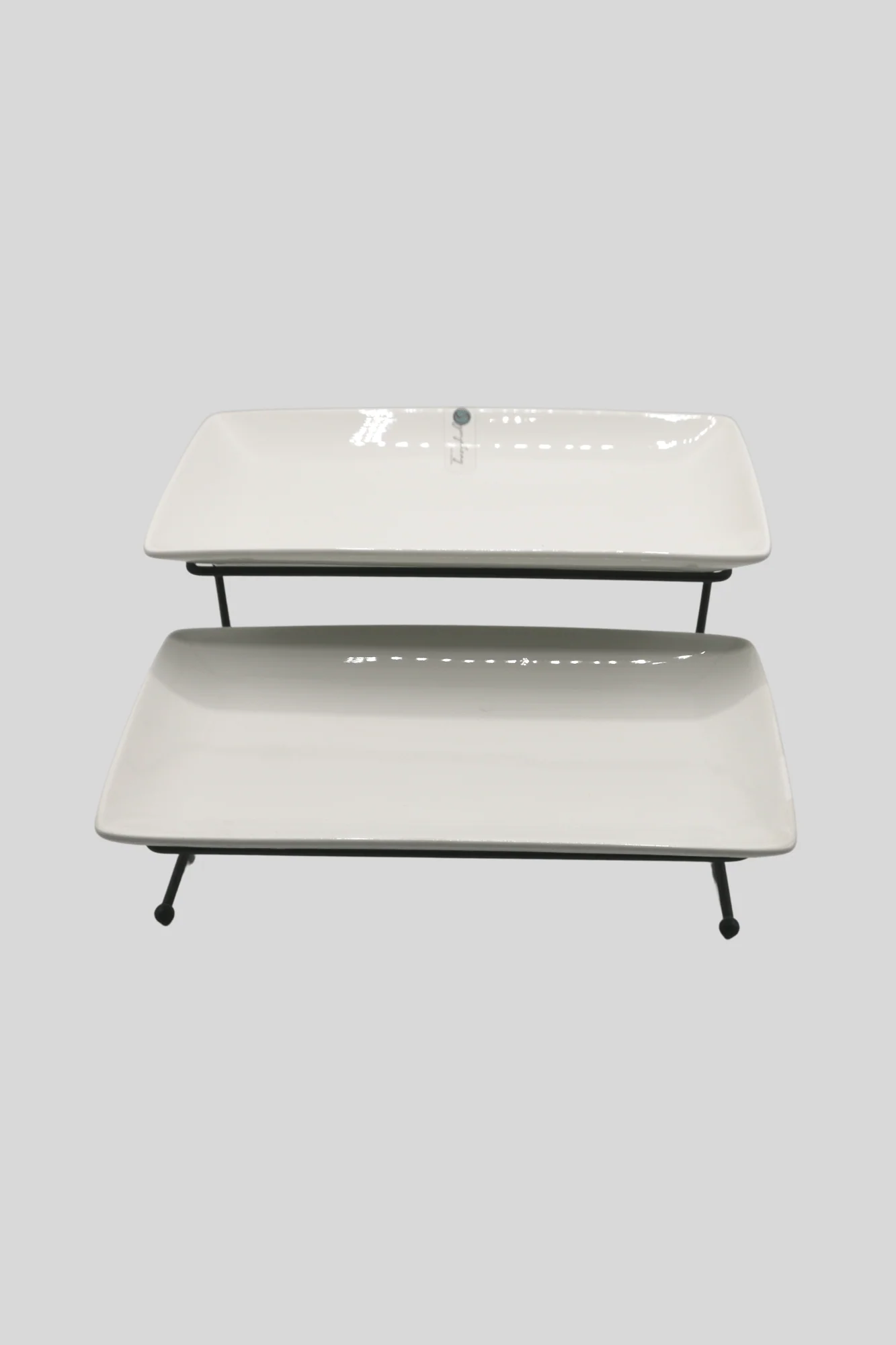 ceramic fruit dish 2tier rect 4440