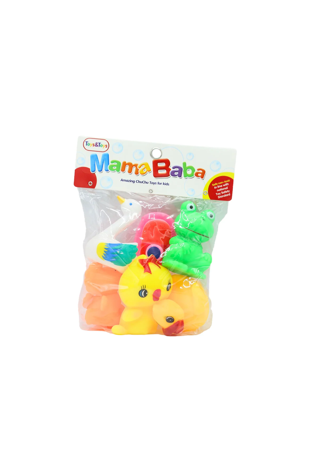 pvc animal boat chu chu 6pc sa05-6