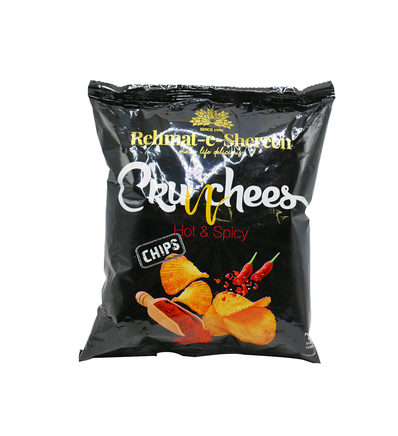rehmat e shereen chips hot & spicy 80g pak