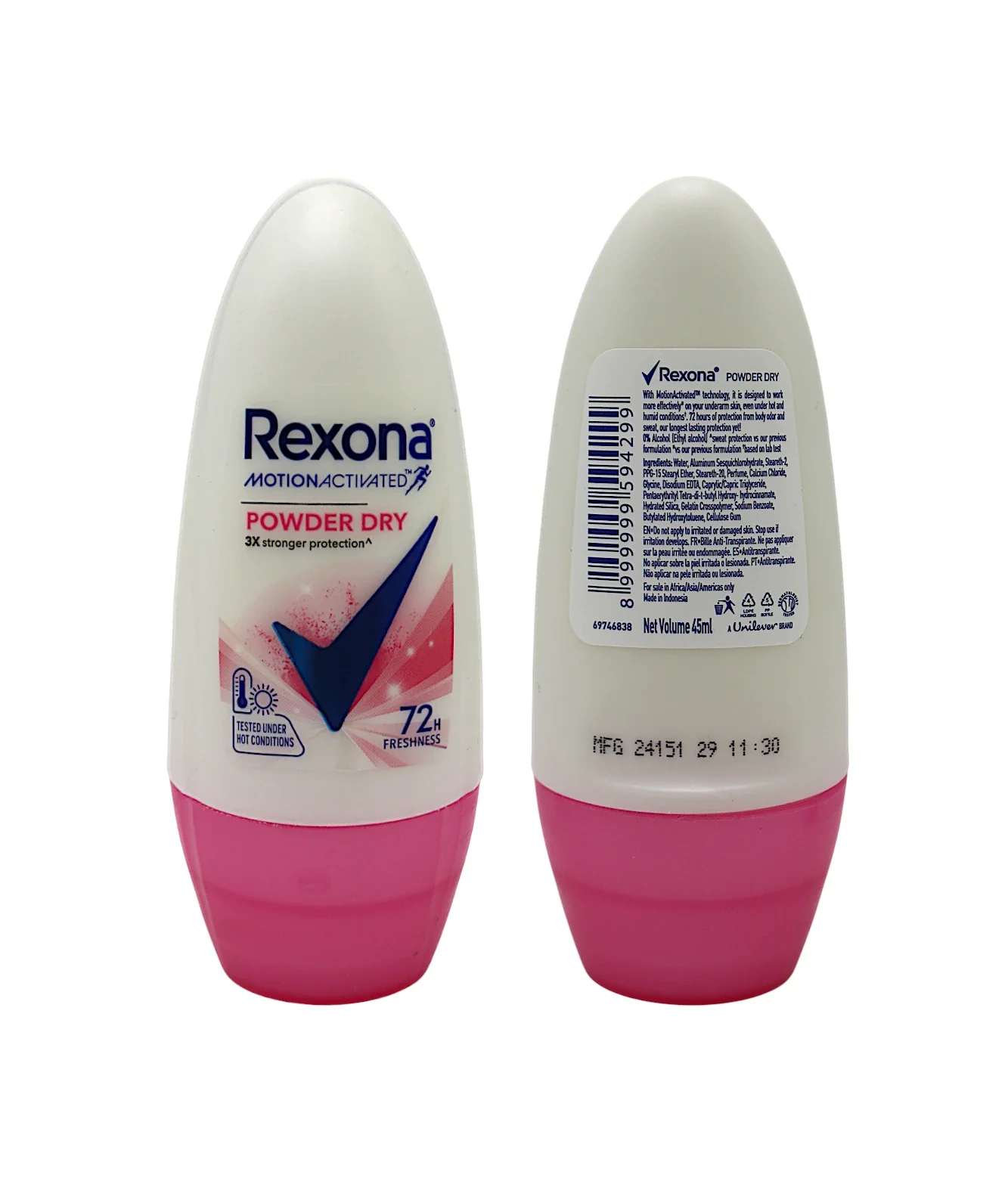 rexona roll on powder dry 45ml