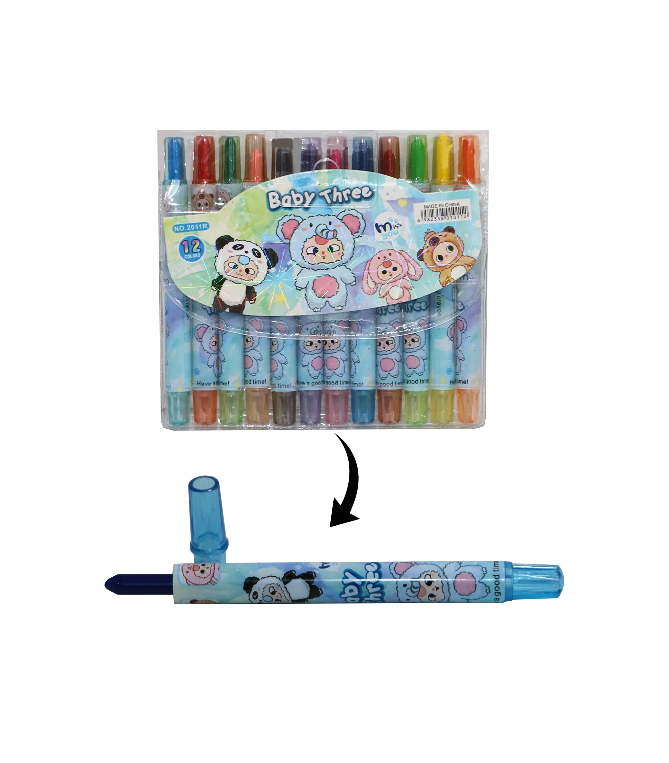 rotating crayon baby three 12pc china 2011r
