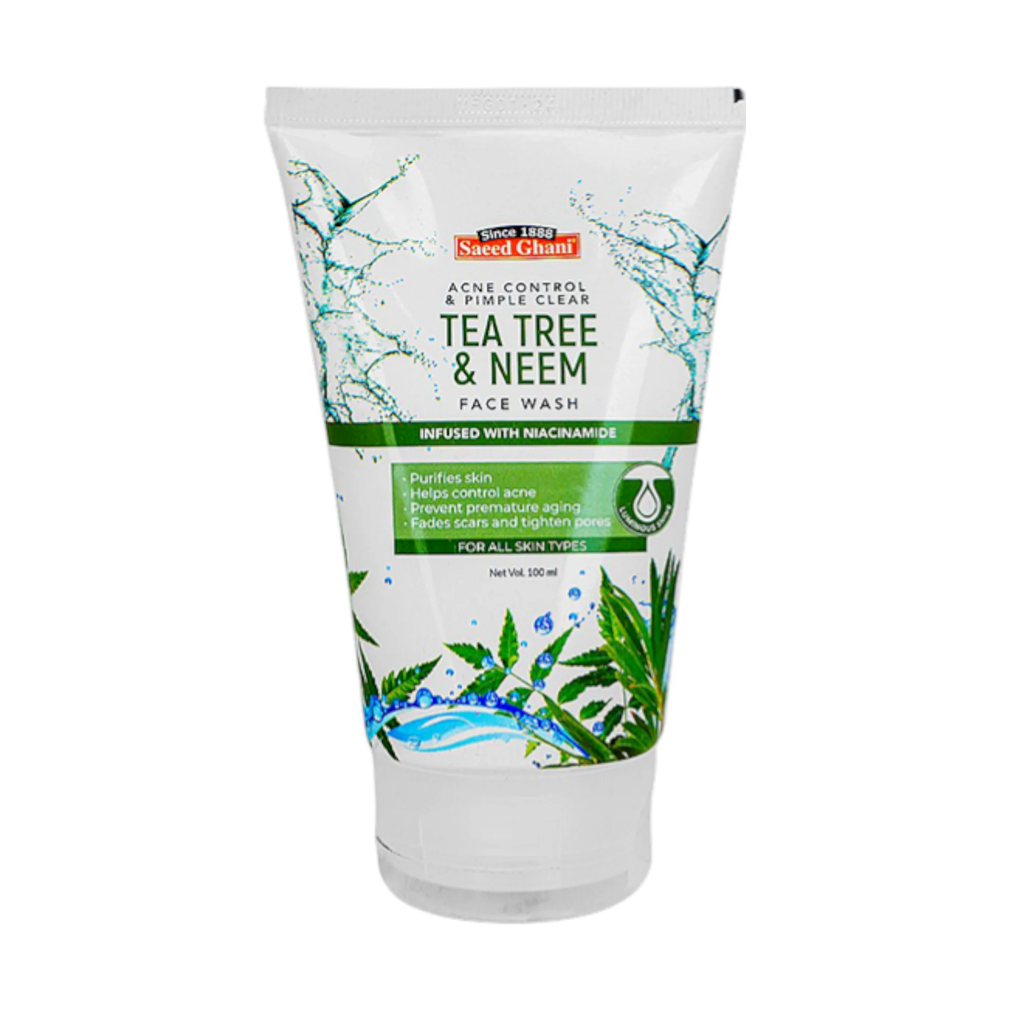 saeed ghani face wash tea tree & neem 100ml