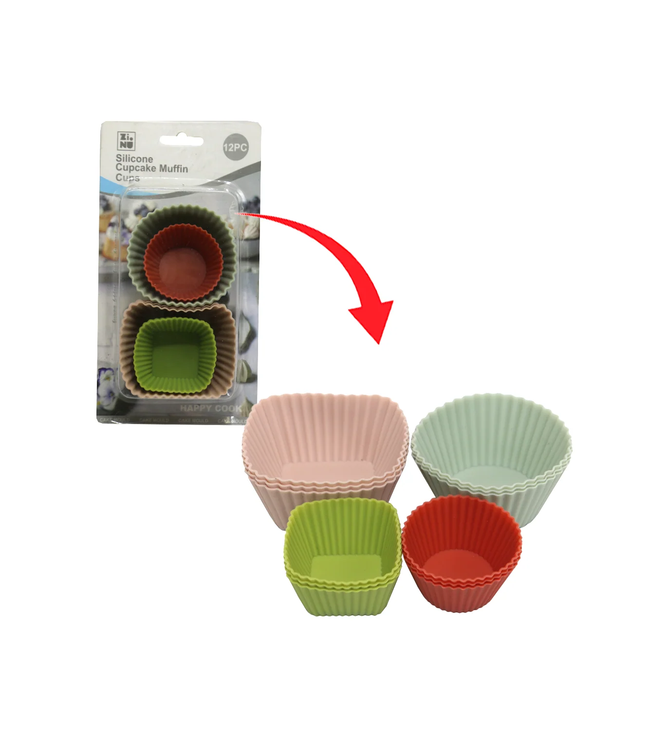 silicon cup cake 12pc china 24115