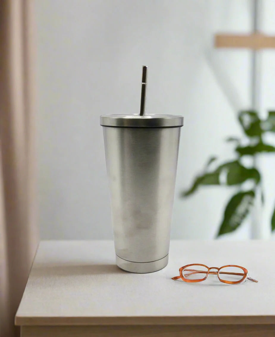 ss tumbler with steel straw 500ml china d973