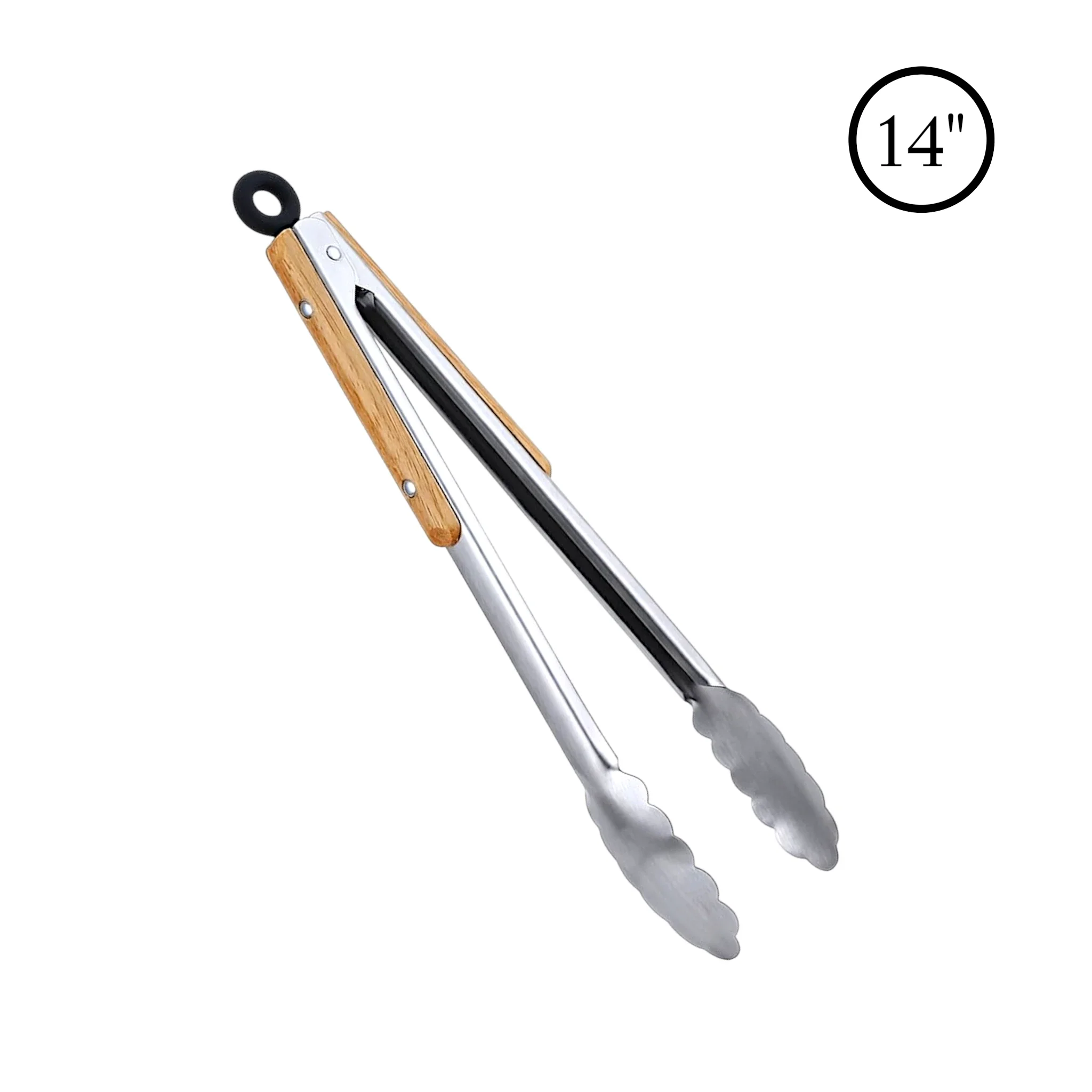 ss tong 14'' wood handle china 1406-10