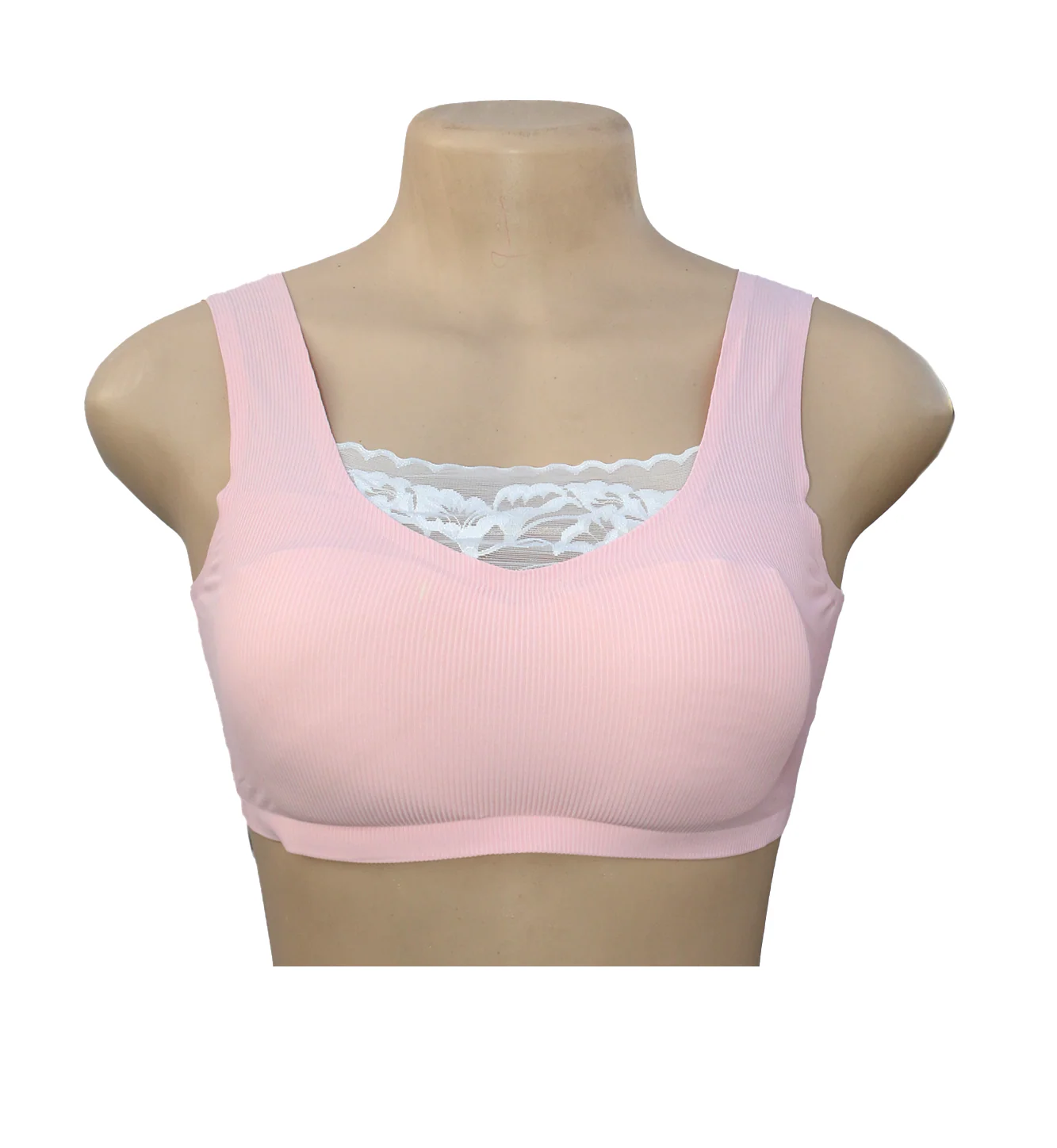 teenage training cotton bra for girls soft pink 1591