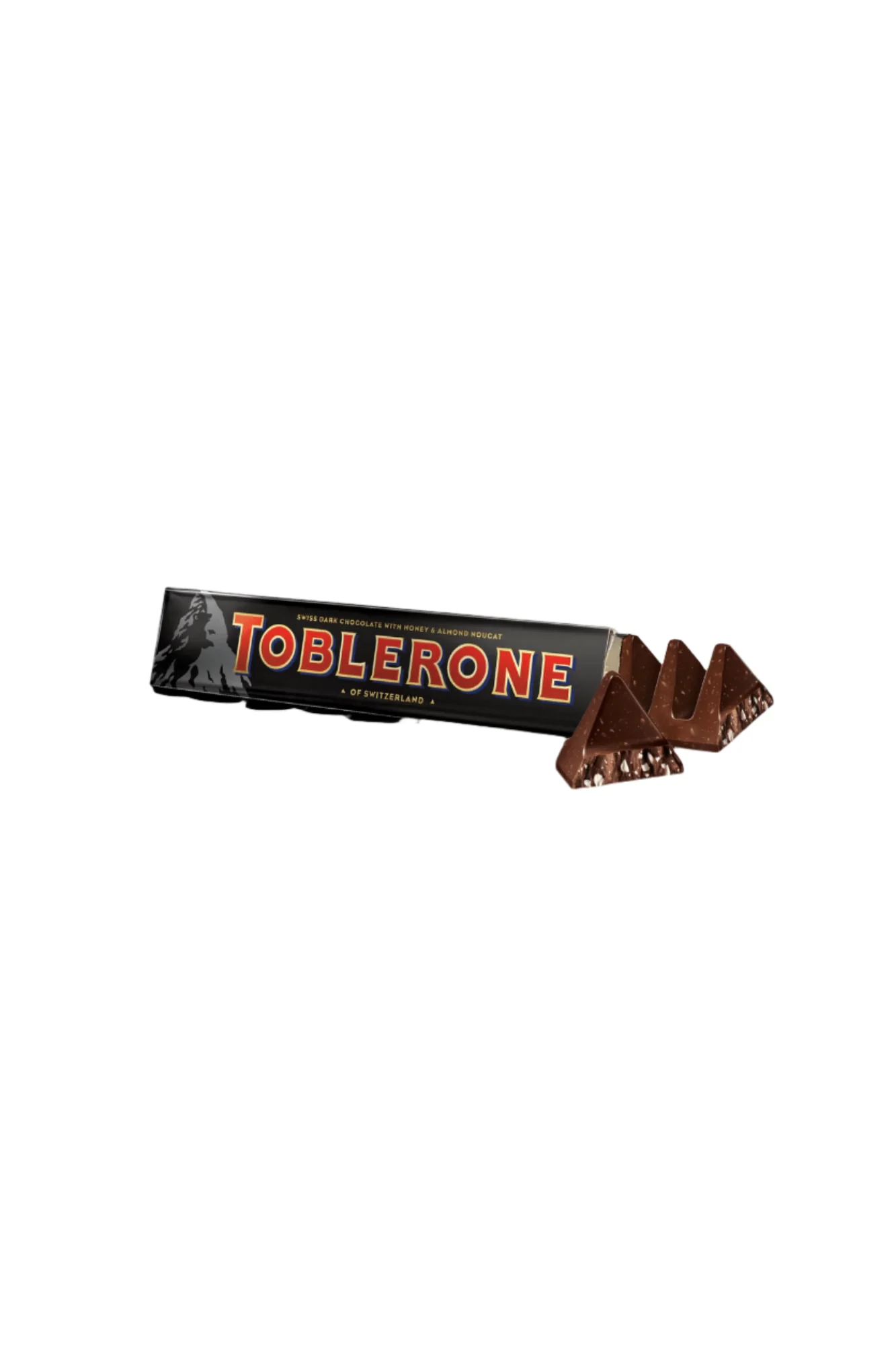 toblerone chocolate dark honey & almond nougat 100g switzerland